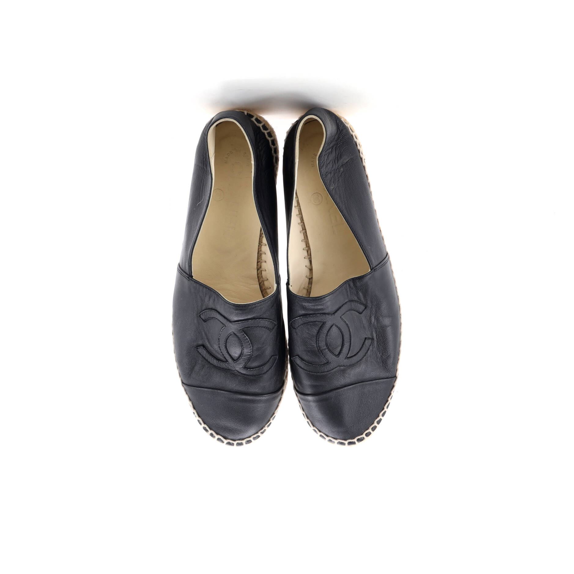 Women's CC Cap Toe Espadrilles Leather