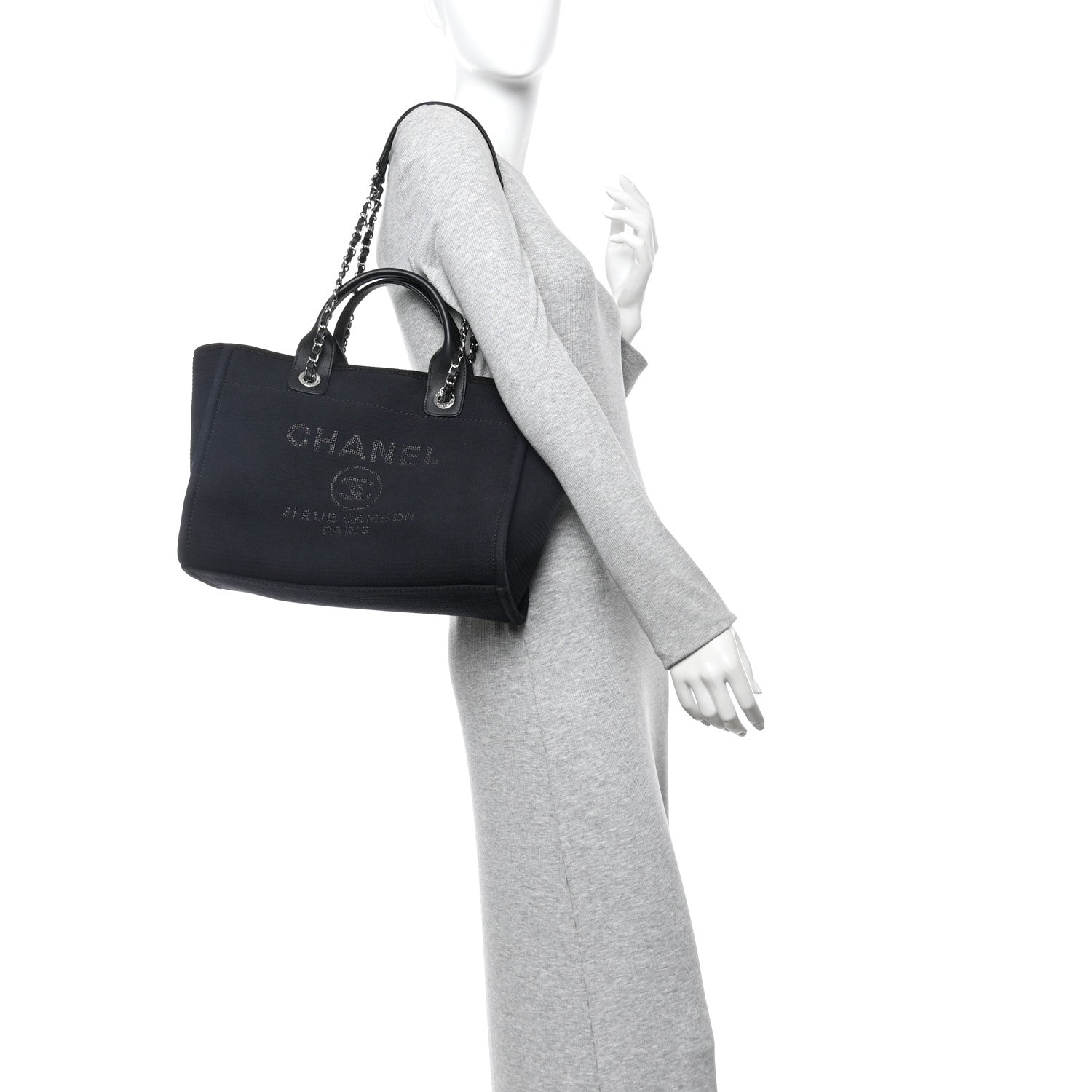 Mixed Fibers Small Deauville Tote Black