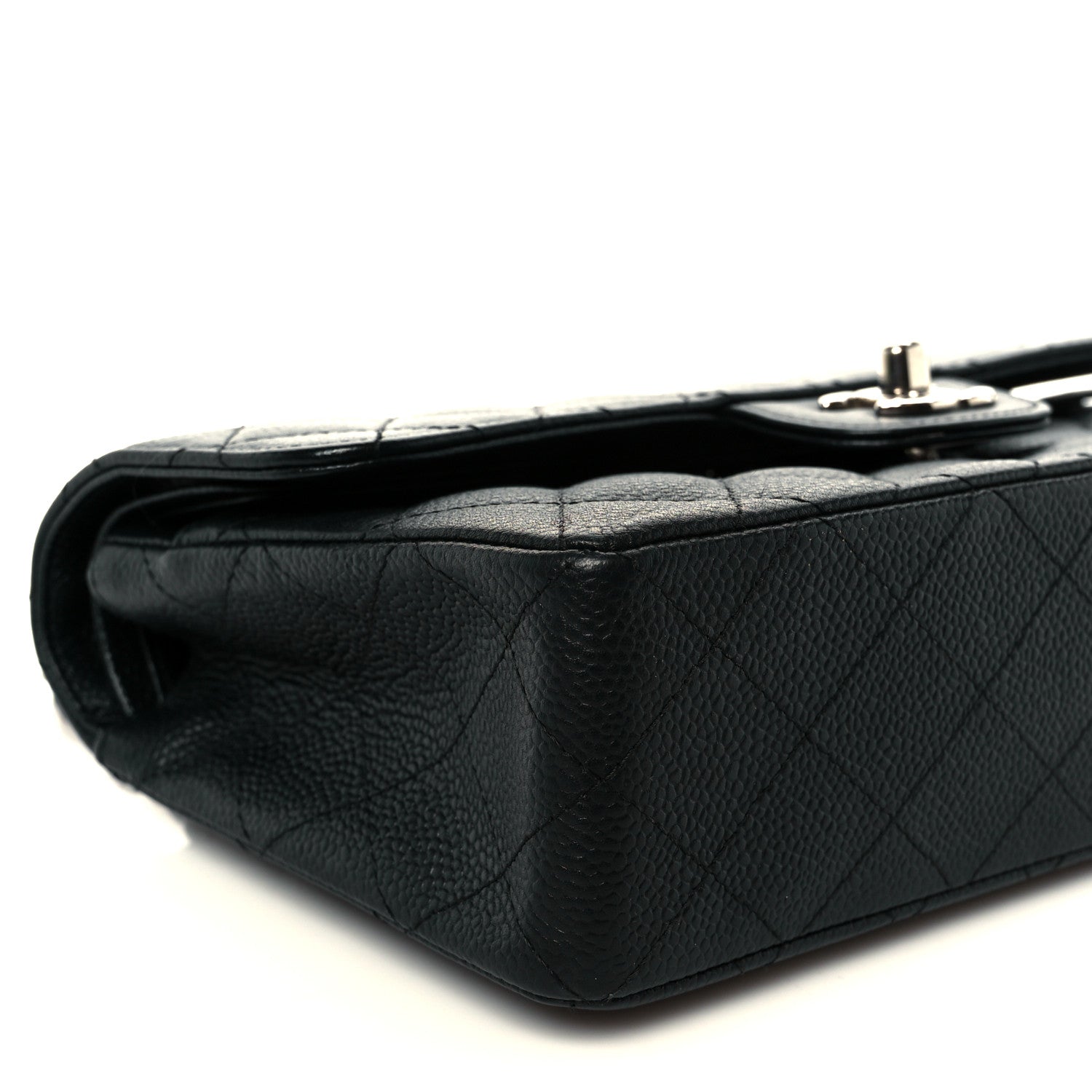 Caviar Quilted Small Double Flap Black