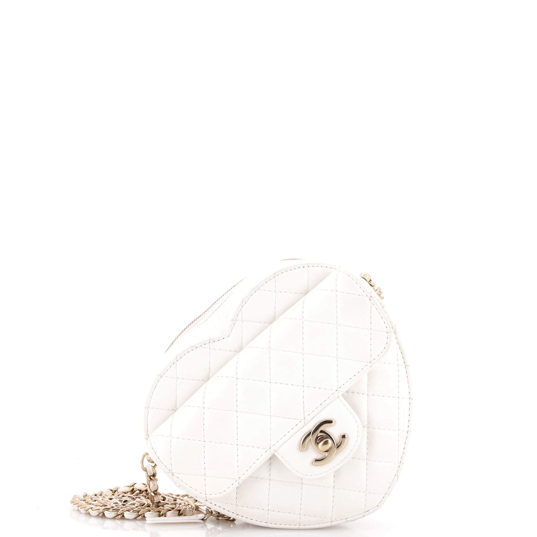 CC in Love Heart Bag Quilted Lambskin