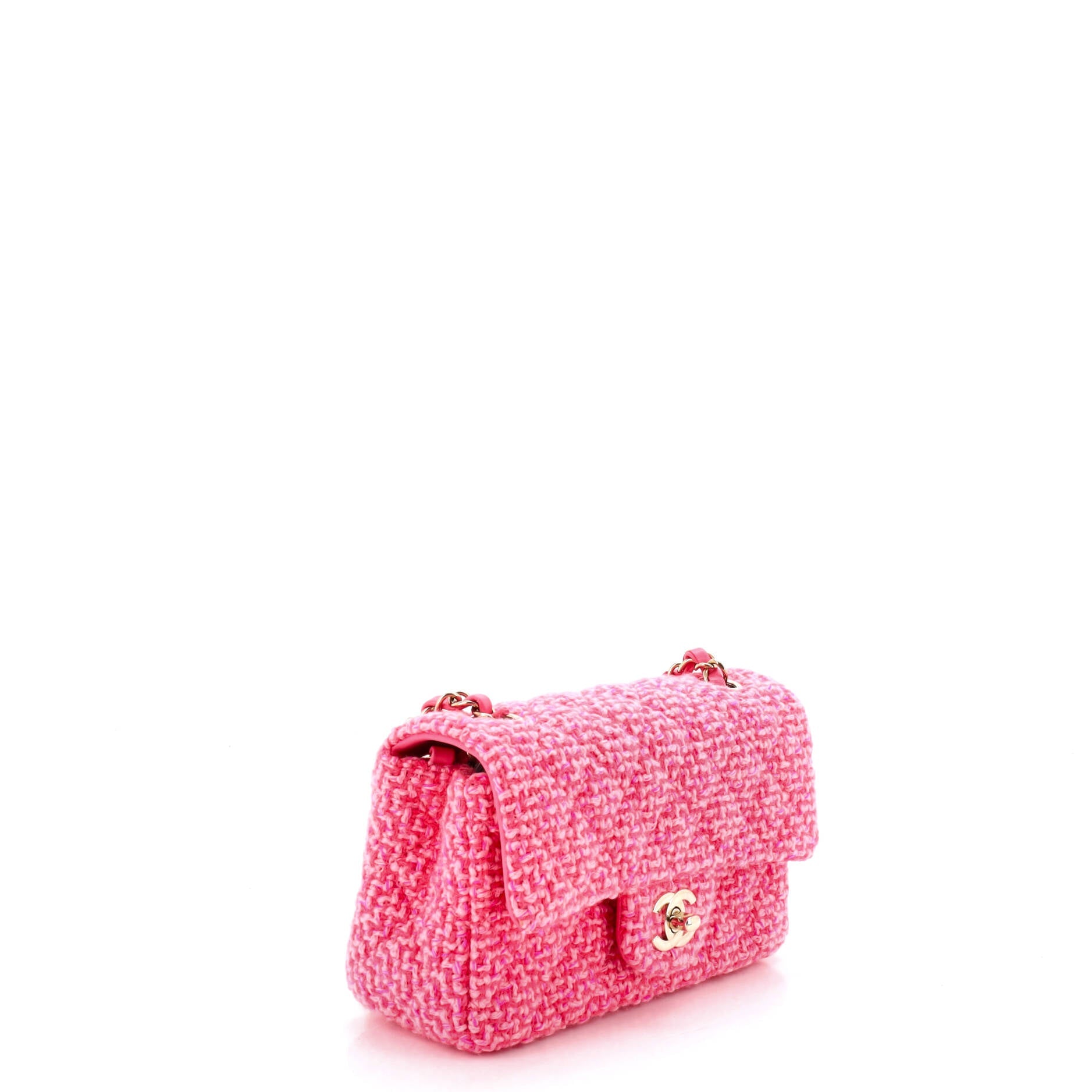 Classic Single Flap Bag Quilted Tweed Mini