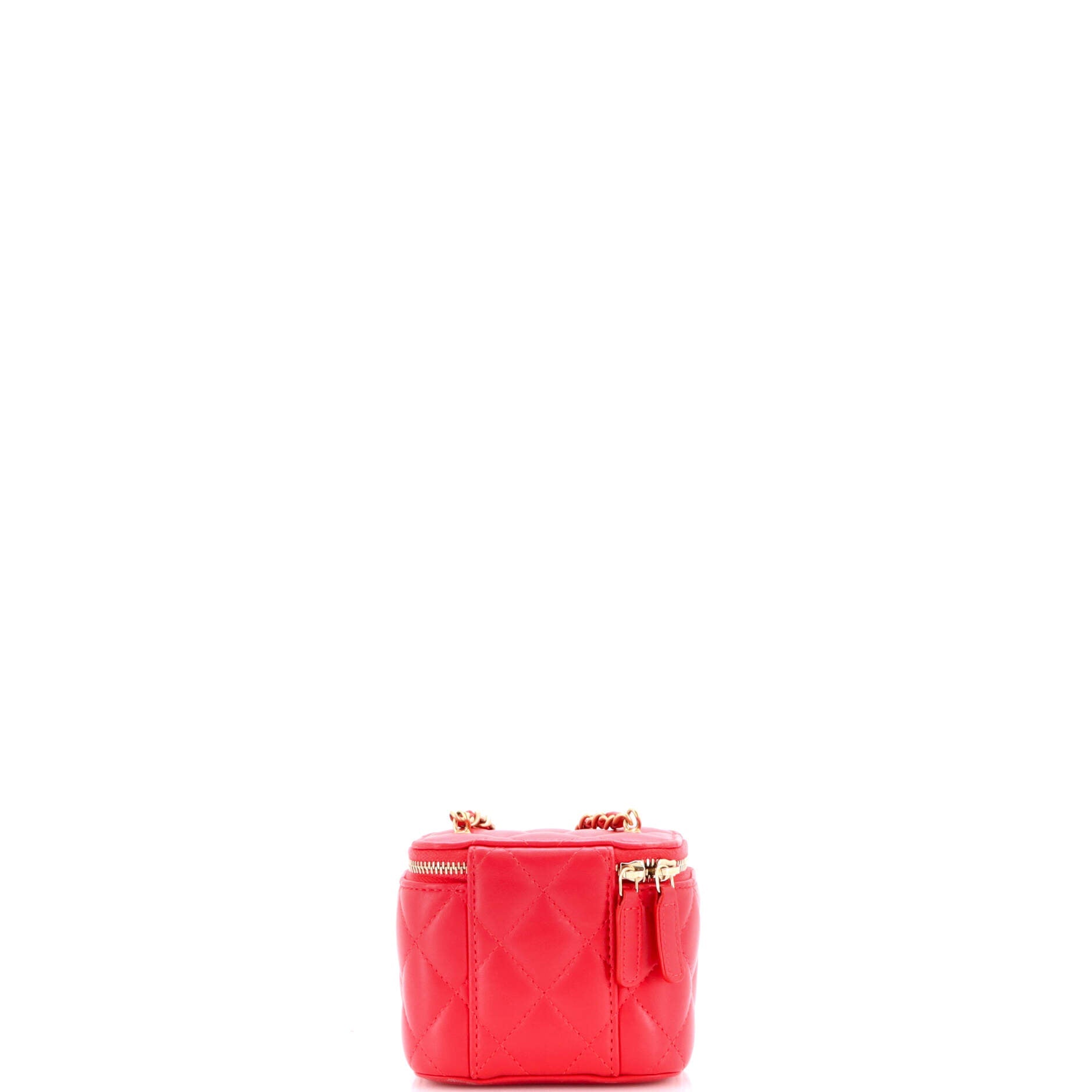 Classic Vanity Case with Chain Quilted Lambskin Mini