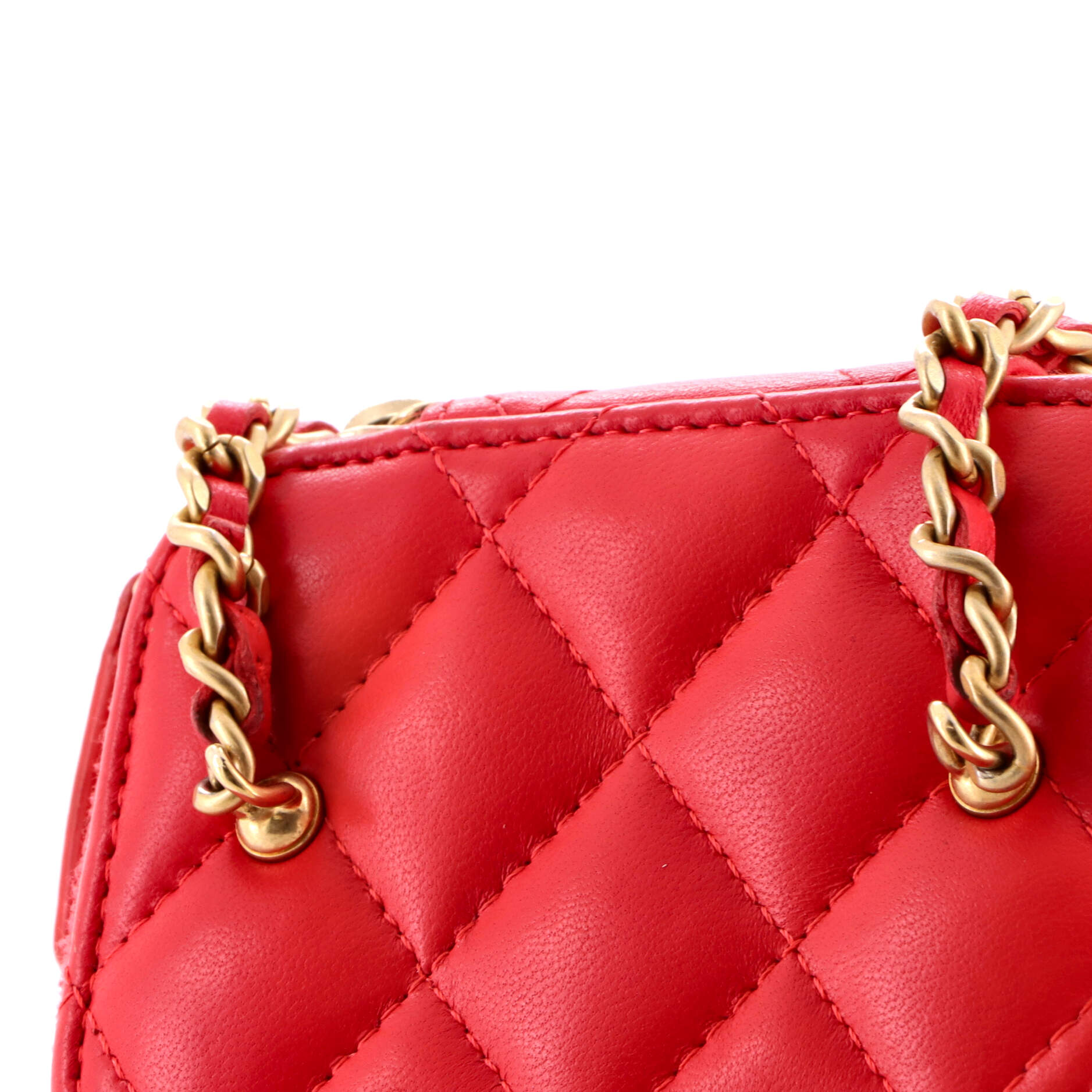 Classic Vanity Case with Chain Quilted Lambskin Mini