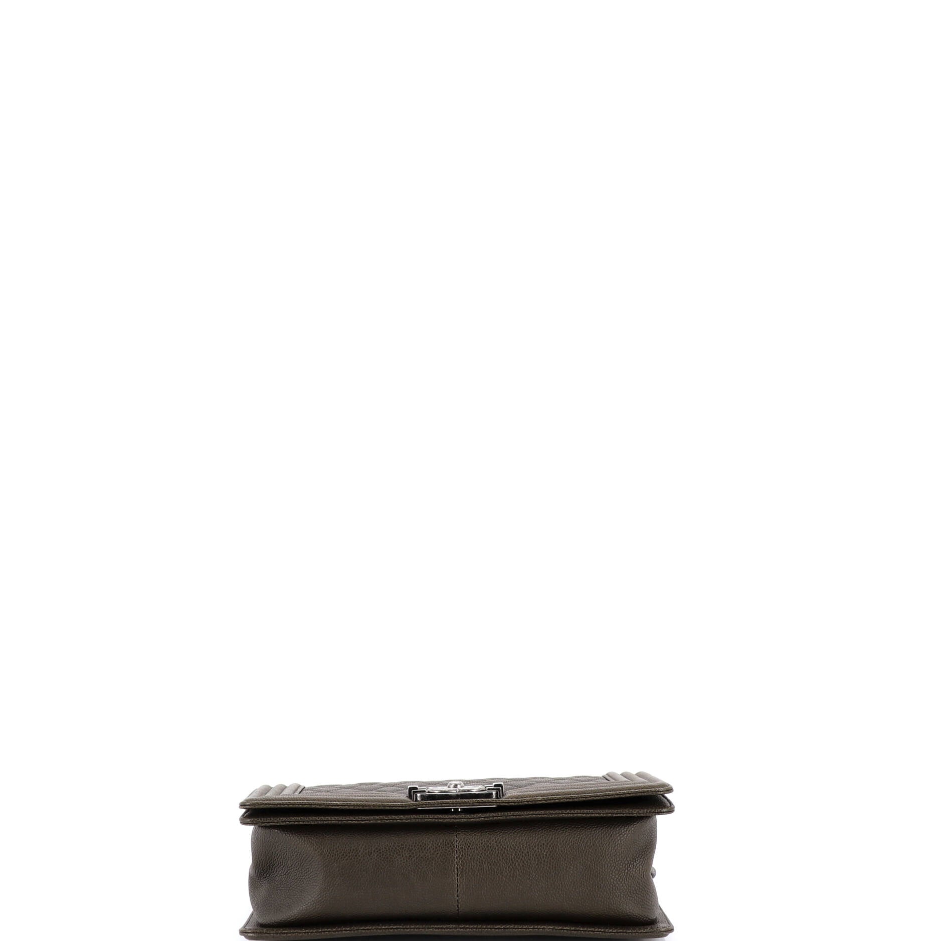 Boy Flap Bag Quilted Caviar Old Medium
