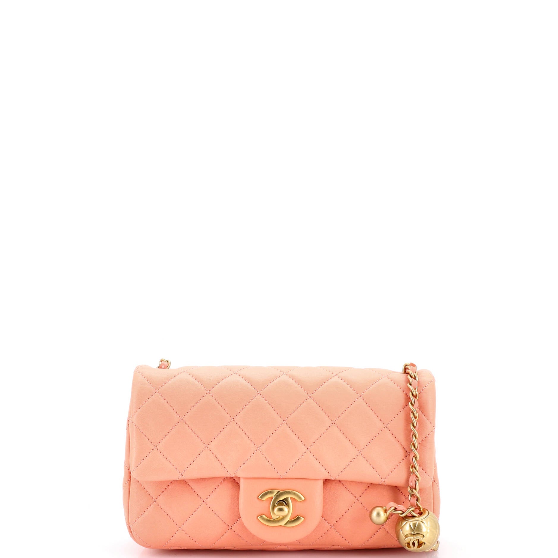 Pearl Crush Flap Bag Quilted Lambskin Mini