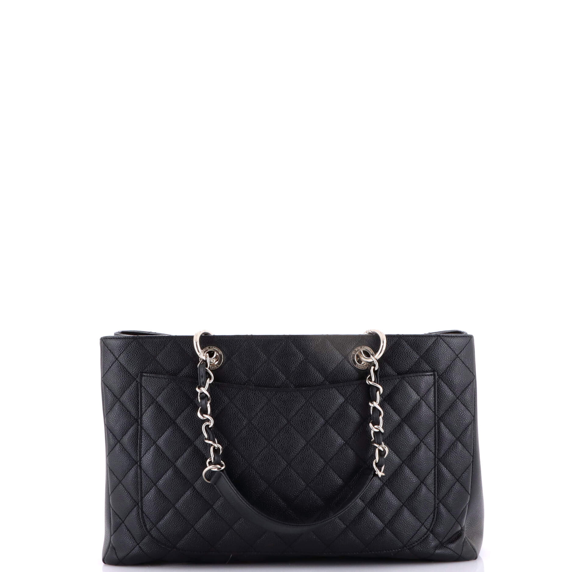 Grand Shopping Tote Quilted Caviar XL