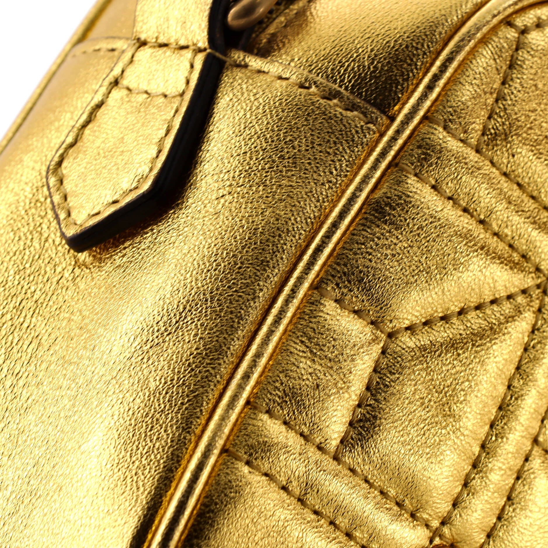 Pearly GG Marmont Shoulder Bag Embellished Matelasse Leather Small