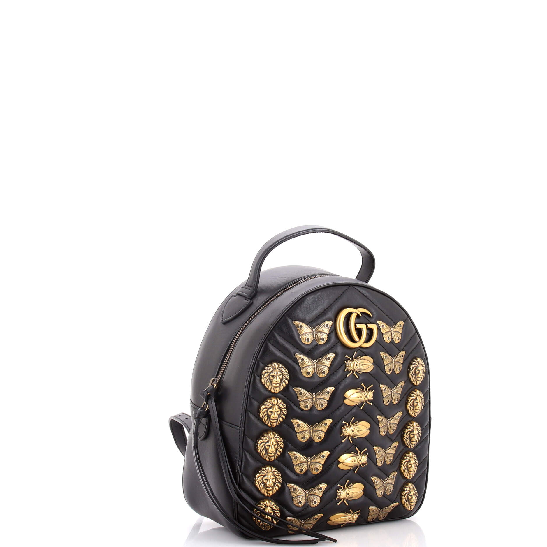 GG Marmont Backpack Embellished Matelasse Leather Small