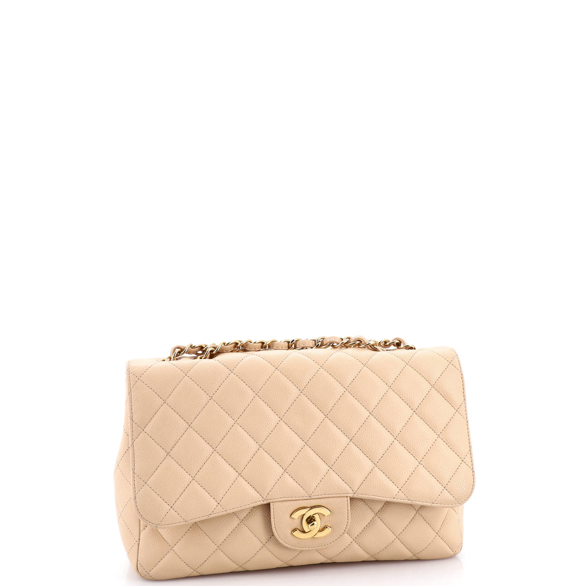 Classic Single Flap Bag Quilted Caviar Jumbo