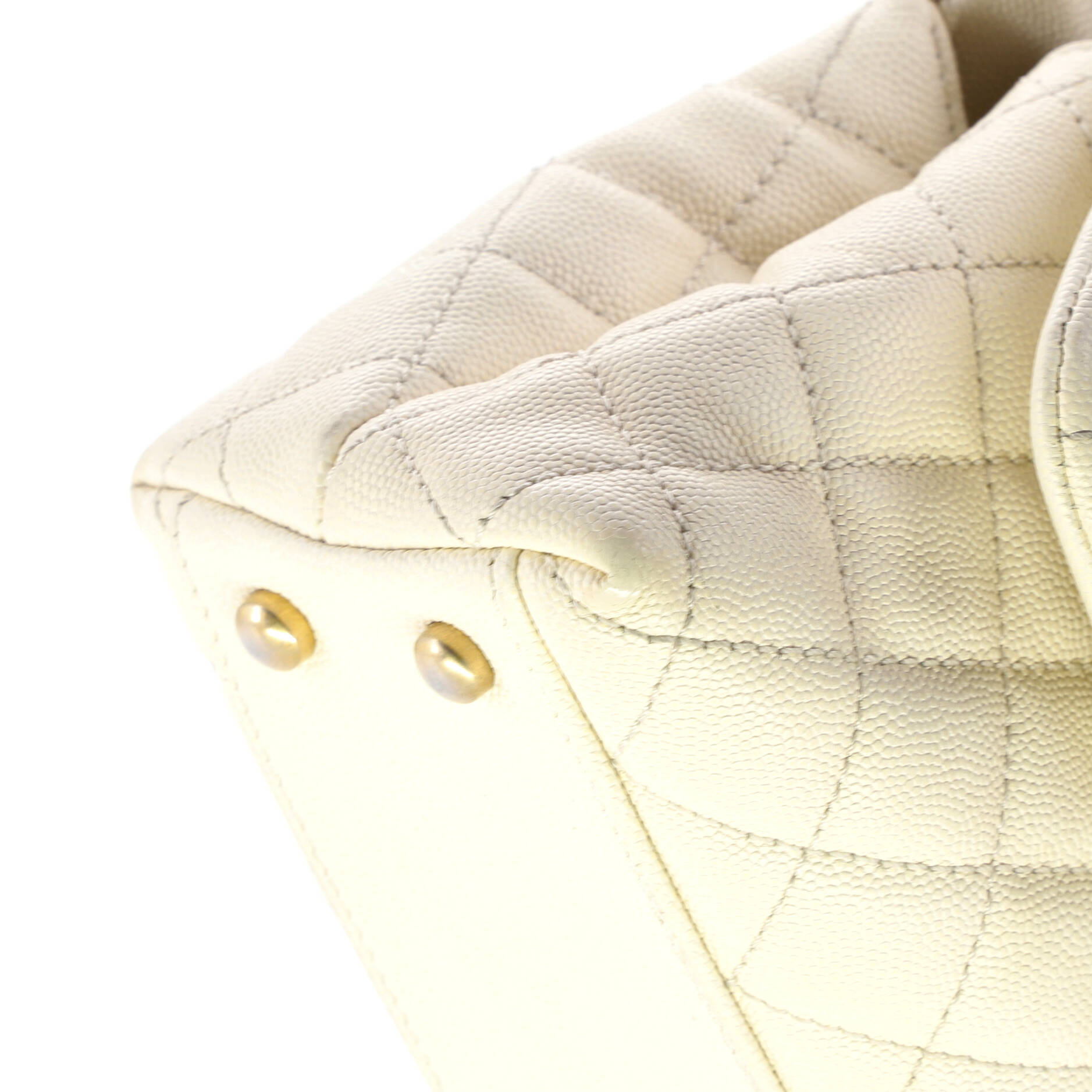 Coco Top Handle Bag Quilted Caviar with Lizard Mini
