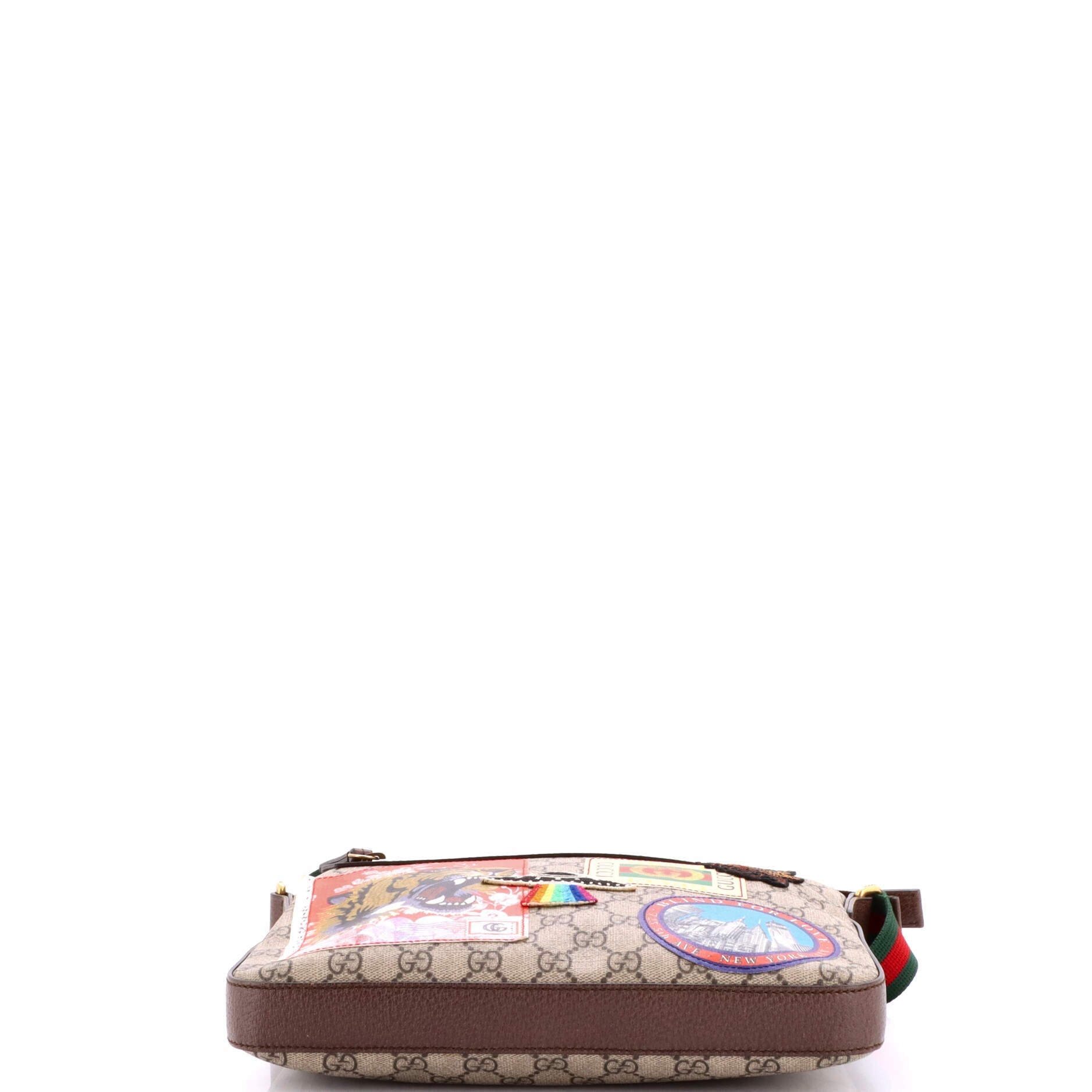 Courrier Zip Messenger GG Coated Canvas with Applique Medium