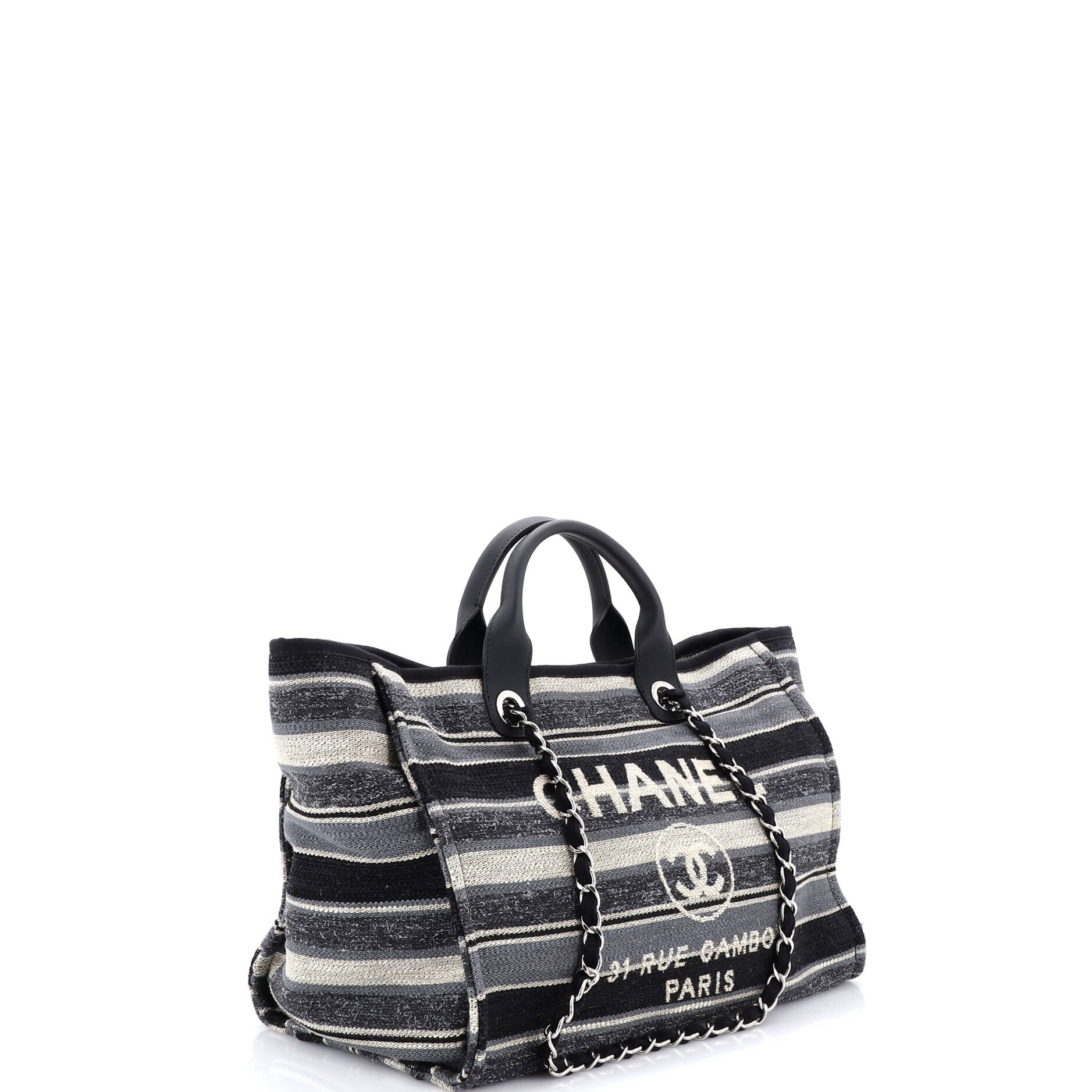 Deauville Tote Stripe Canvas Medium
