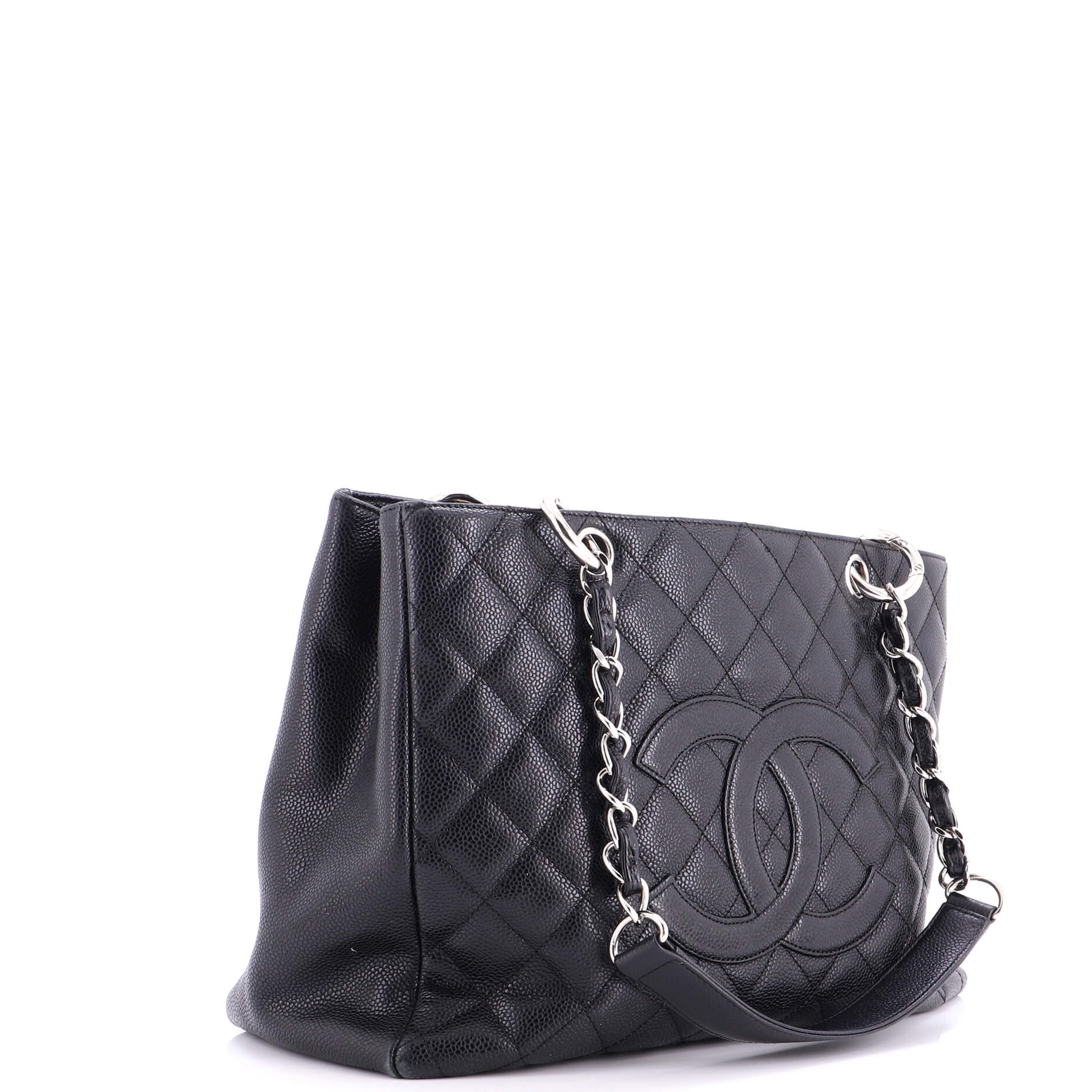 Grand Shopping Tote Quilted Caviar XL