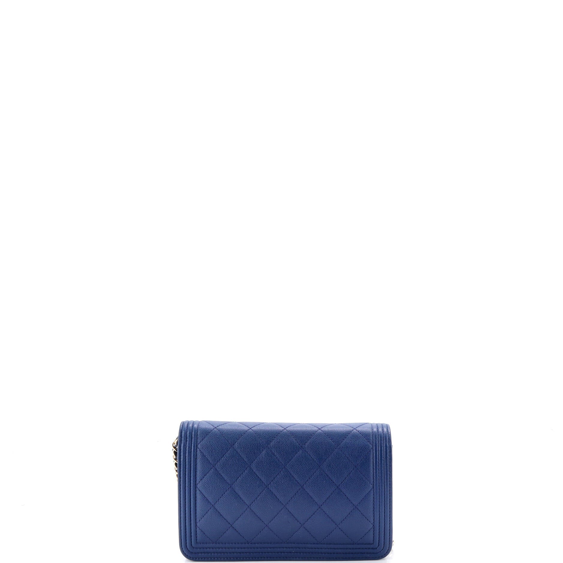 Boy Wallet on Chain Quilted Caviar