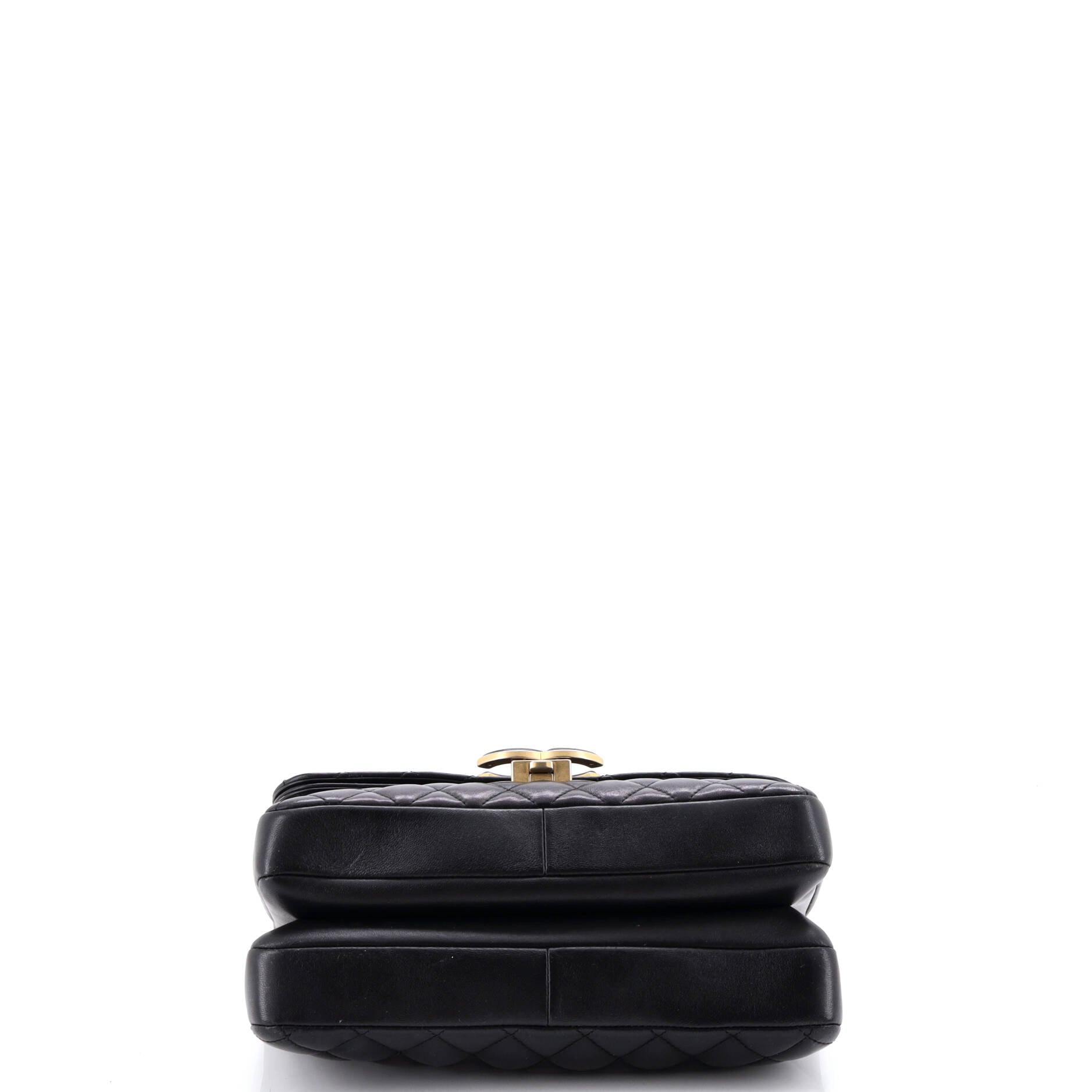 CC Chic Double Flap Bag Quilted Lambskin Medium