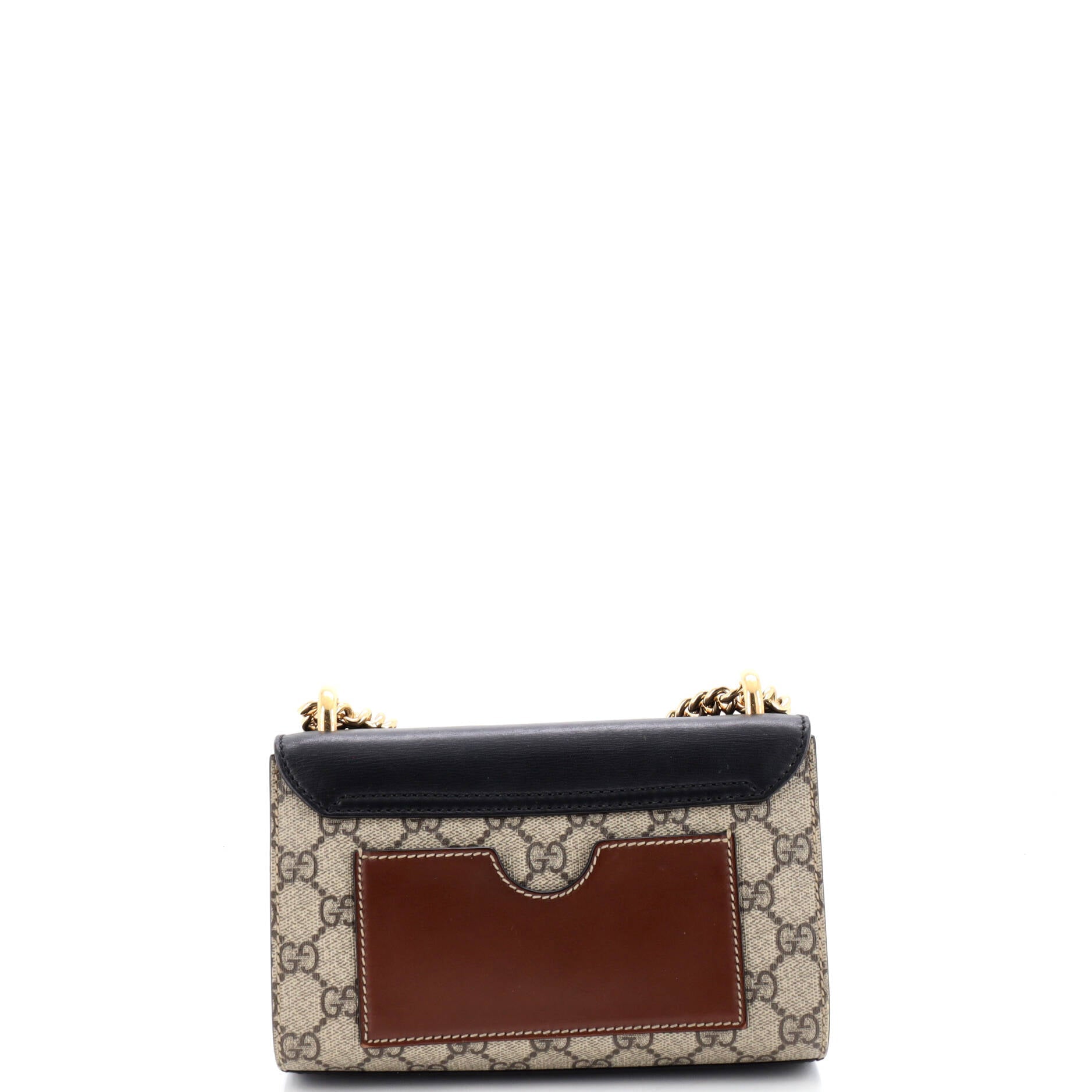Padlock Shoulder Bag GG Coated Canvas and Leather Small