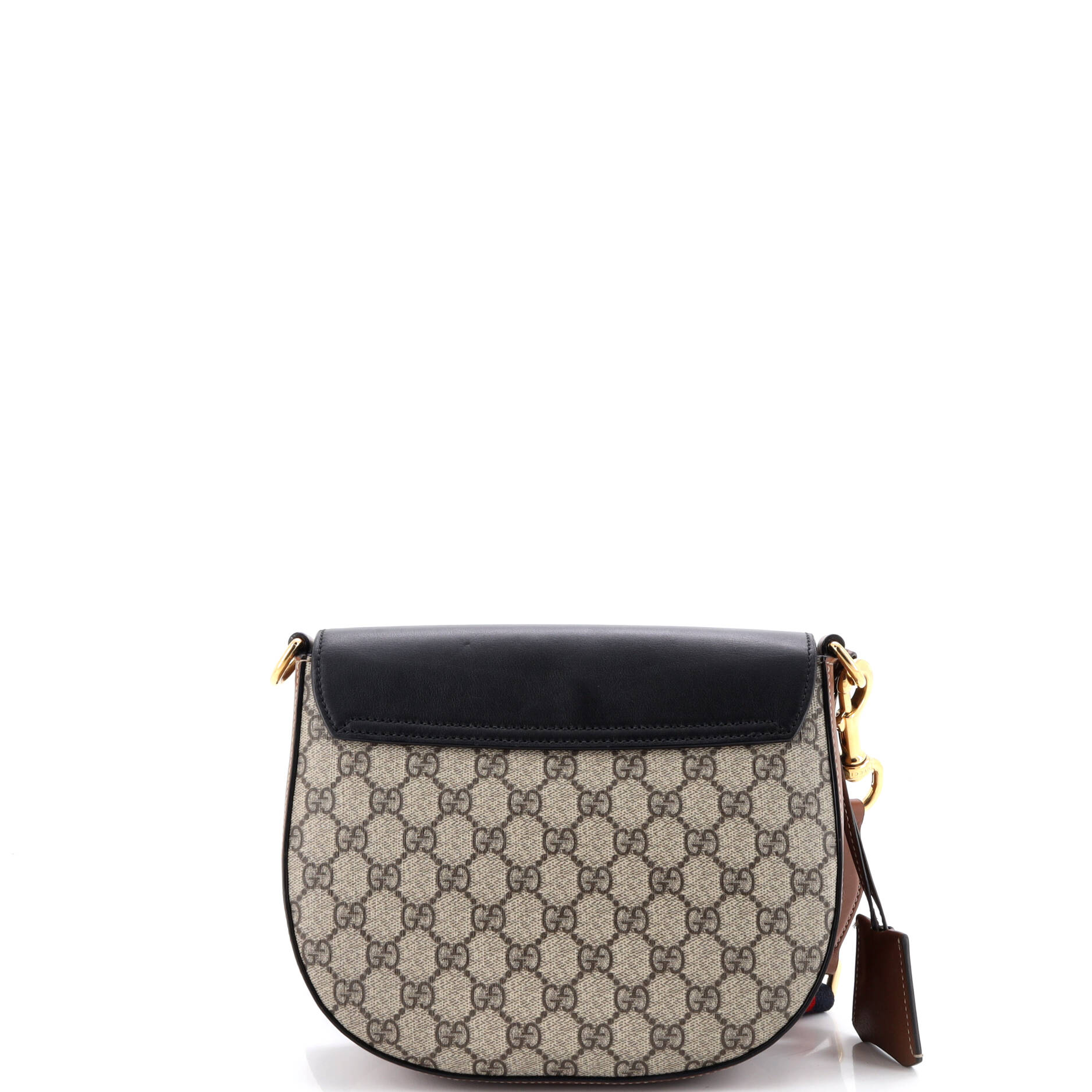 Padlock Saddle Shoulder Bag GG Coated Canvas and Leather Medium
