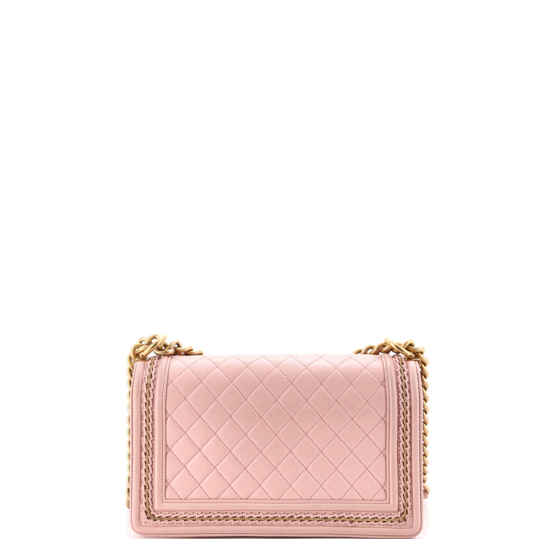 Boy Flap Bag Quilted Lambskin with Chain Detail Old Medium