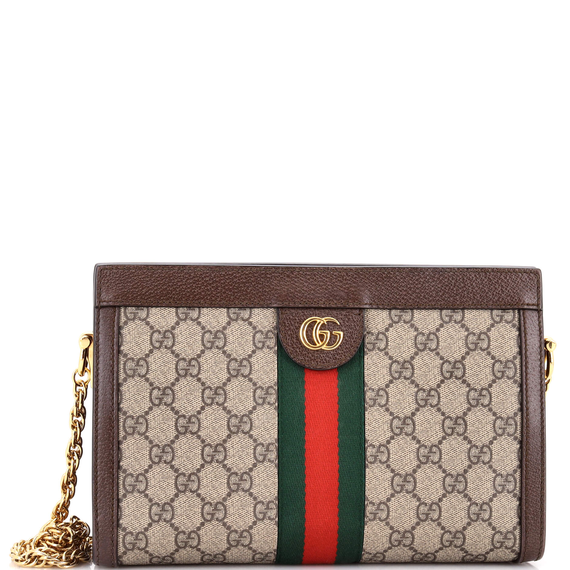 Ophidia Chain Shoulder Bag GG Coated Canvas Small