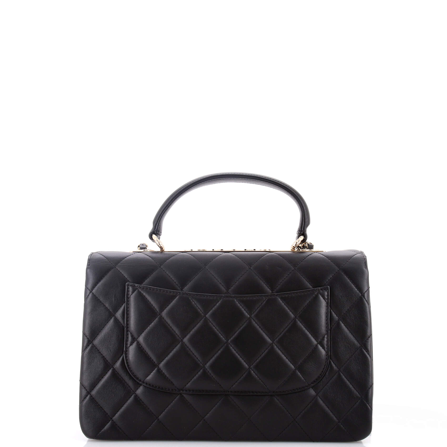Trendy CC Top Handle Bag Quilted Lambskin Medium