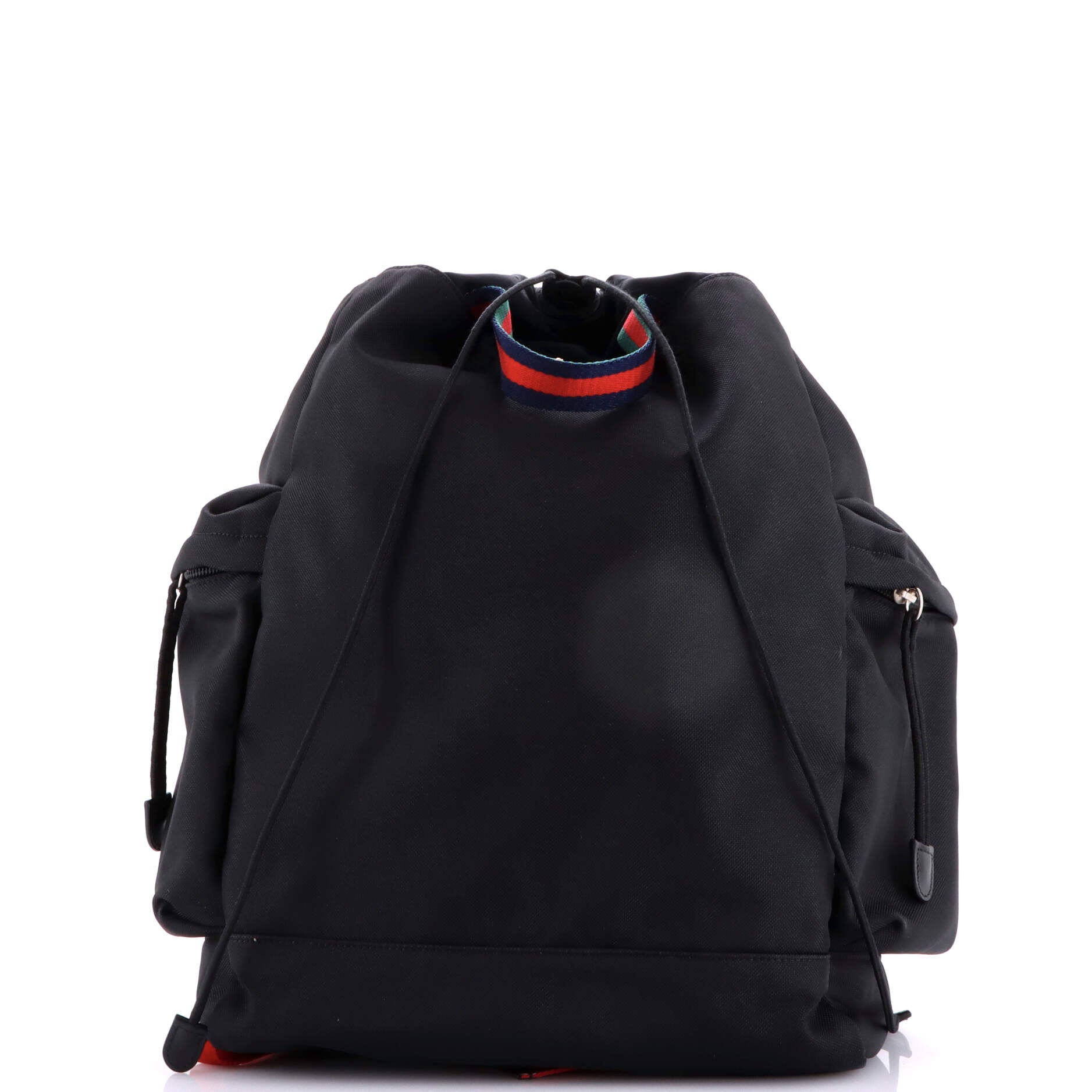 Animalier Web Drawstring Backpack Techno Canvas Large