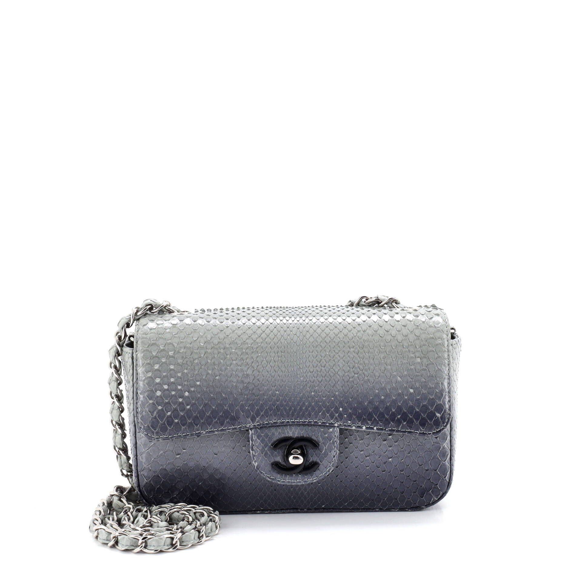 Classic Single Flap Bag Python Mini