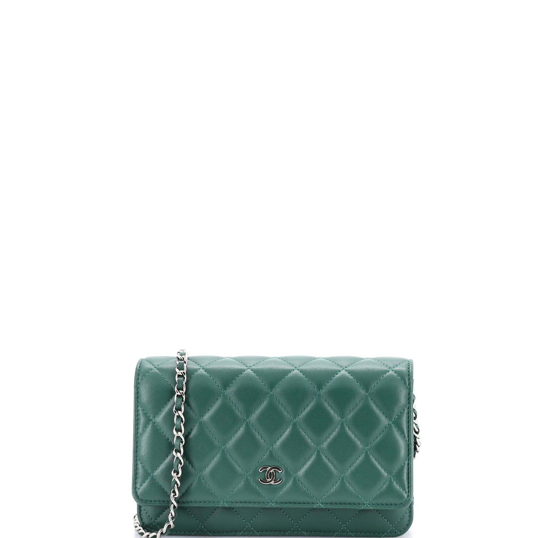 Wallet on Chain Quilted Lambskin