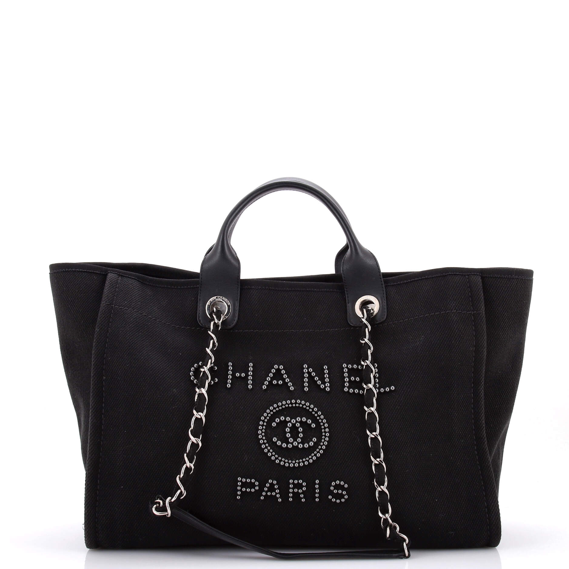 Deauville Tote Pearl Embellished Canvas Medium