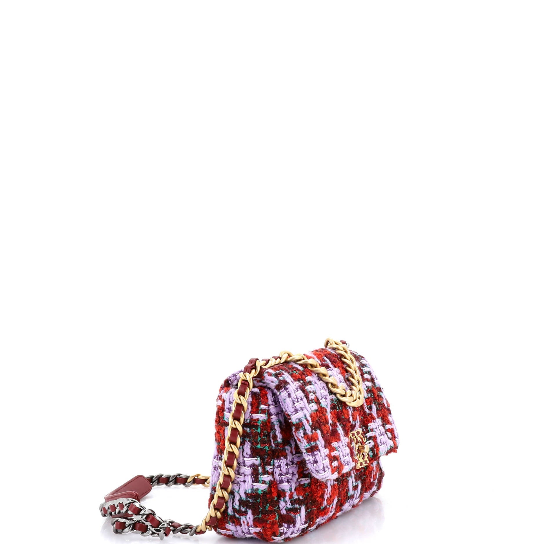 19 Flap Bag Quilted Tweed Medium