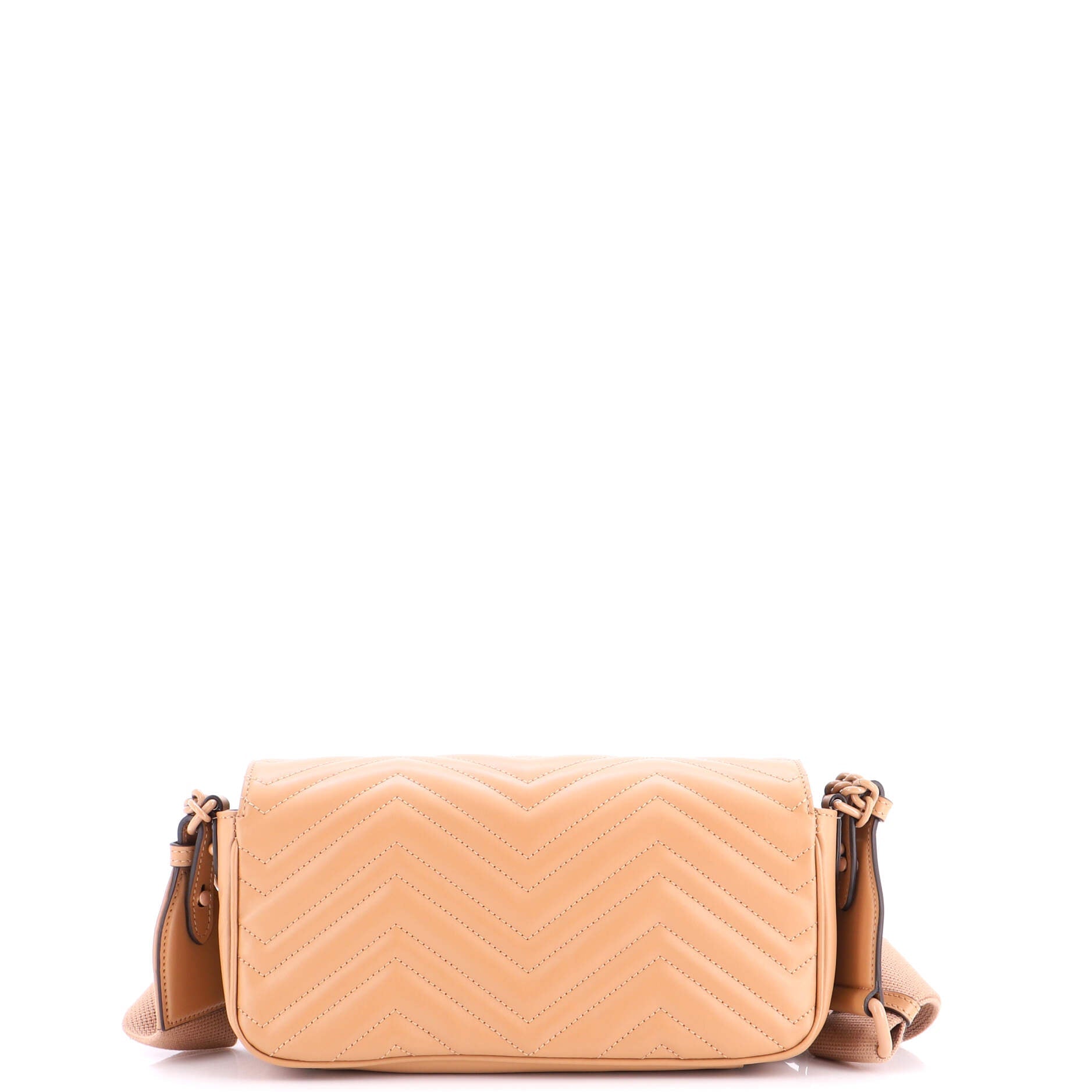 GG Marmont Monochrome Flap Bag Matelasse Leather Medium