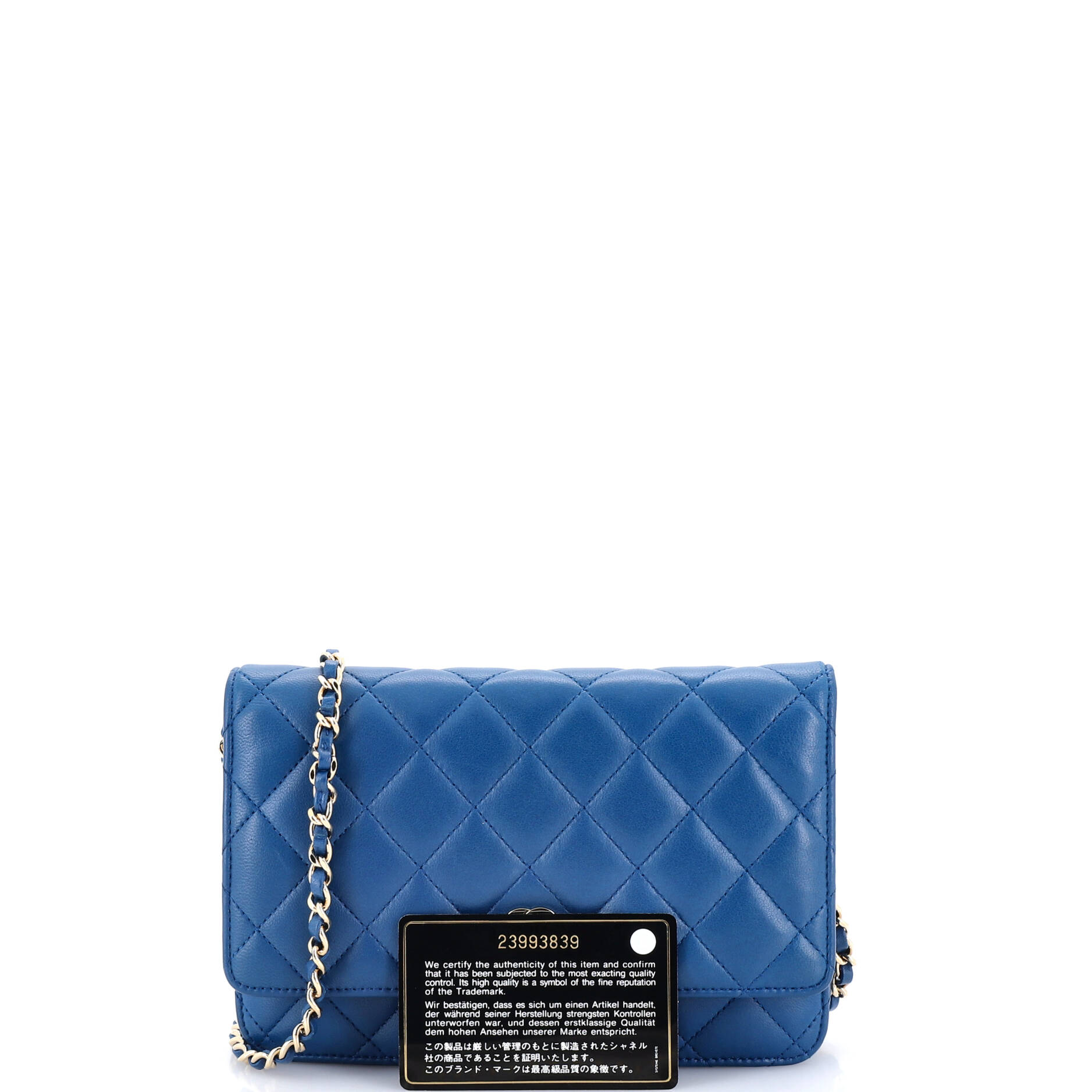 Wallet on Chain Quilted Lambskin