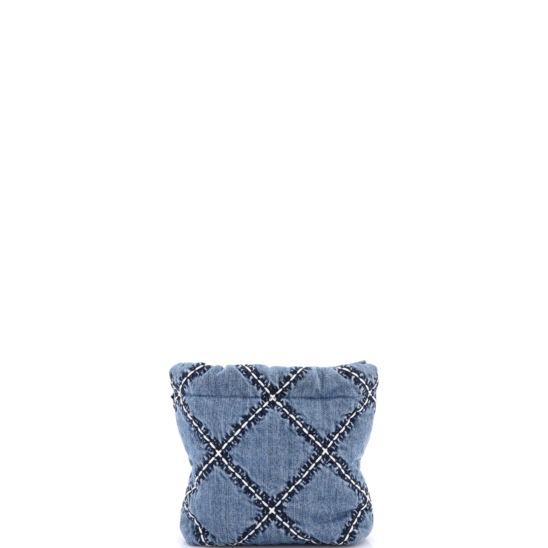 22 Chain Hobo Quilted Stitched Denim Mini