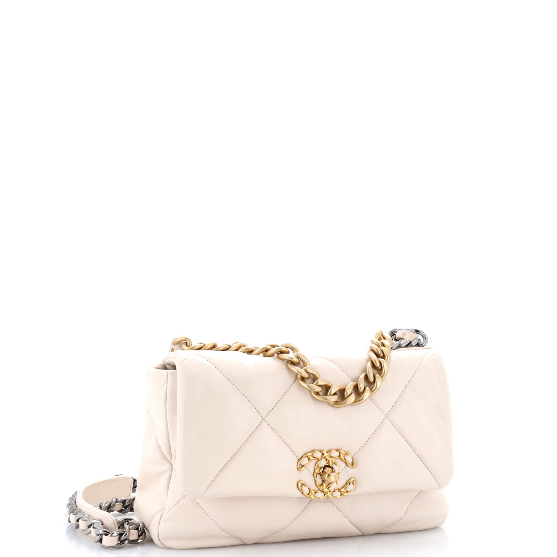 19 Flap Bag Quilted Leather Medium
