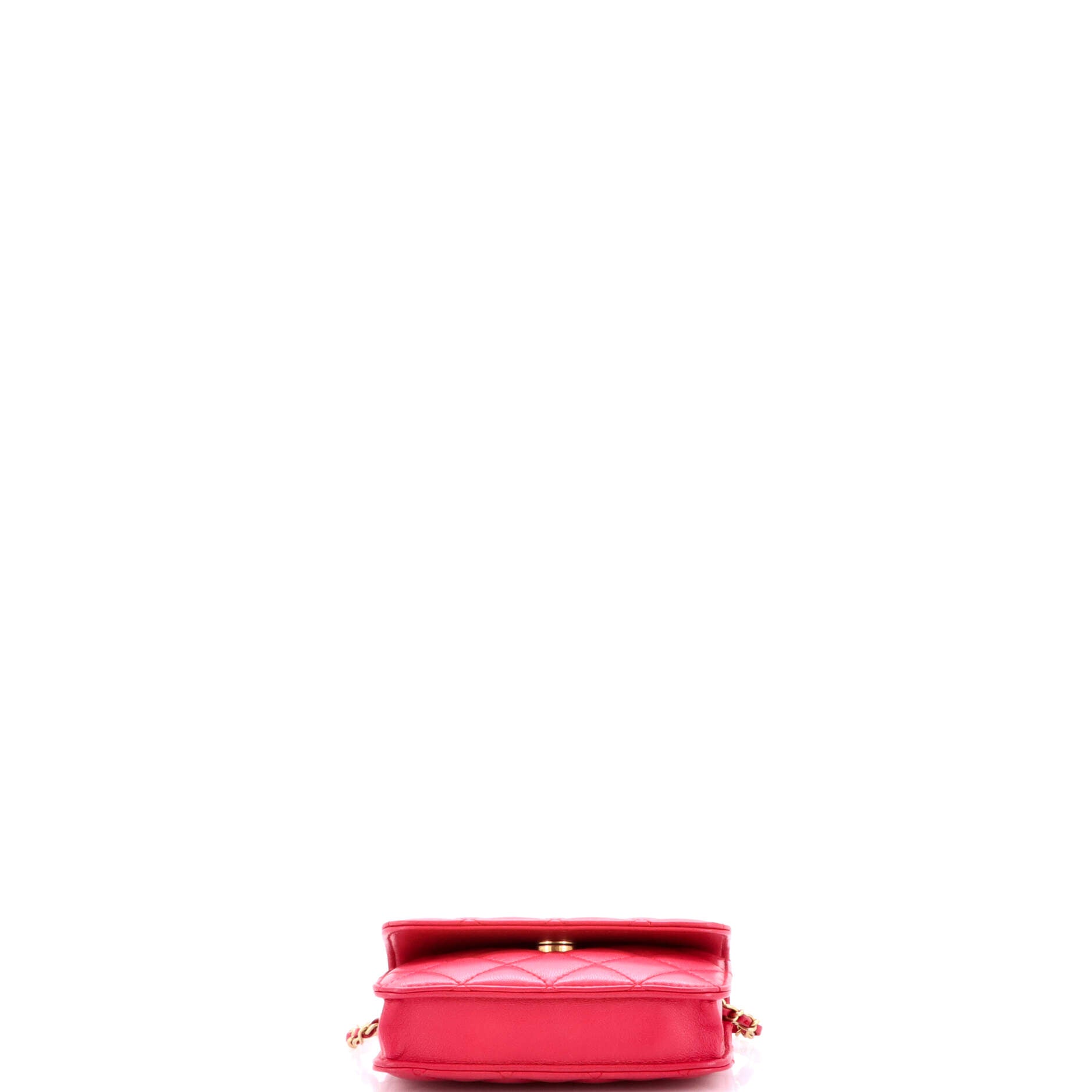 Pearl Crush Flap Clutch with Chain Quilted Lambskin Mini