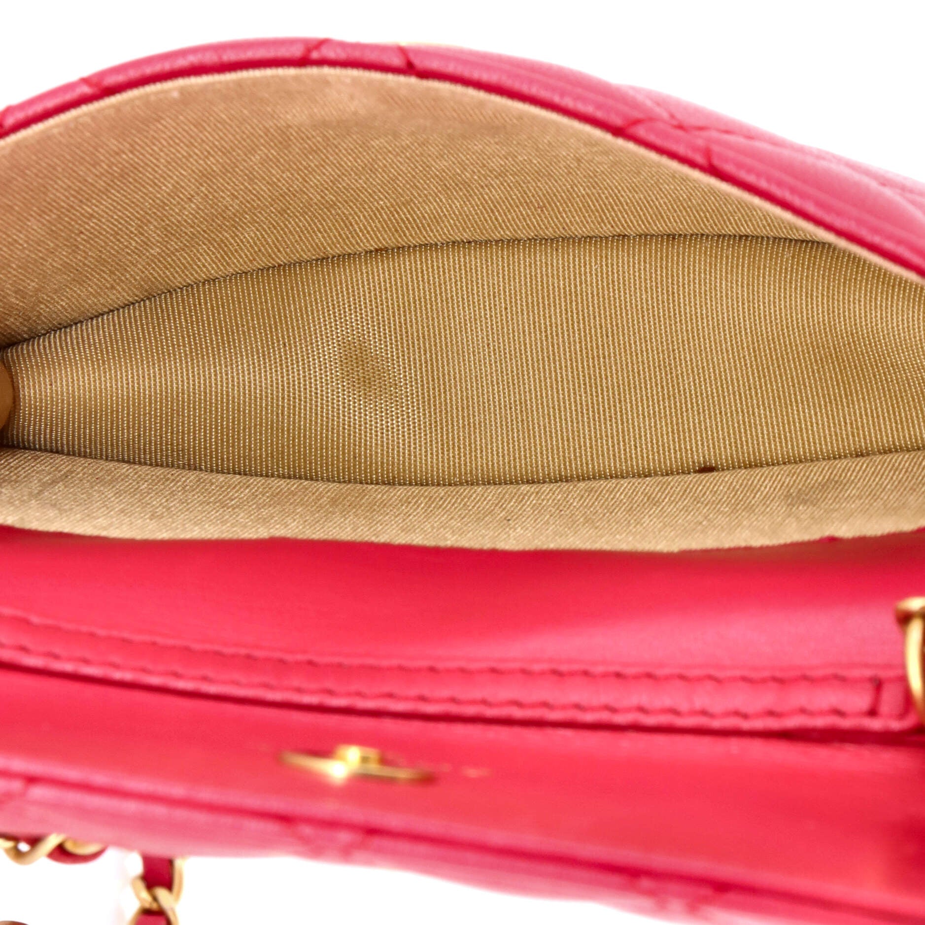 Pearl Crush Flap Clutch with Chain Quilted Lambskin Mini