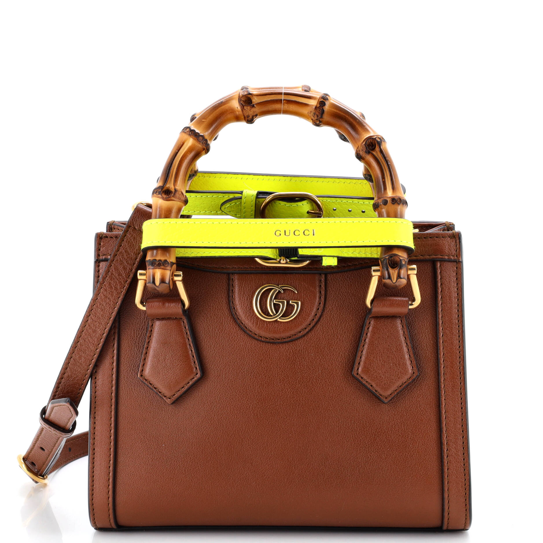 Diana NM Bamboo Handle Tote Leather Mini