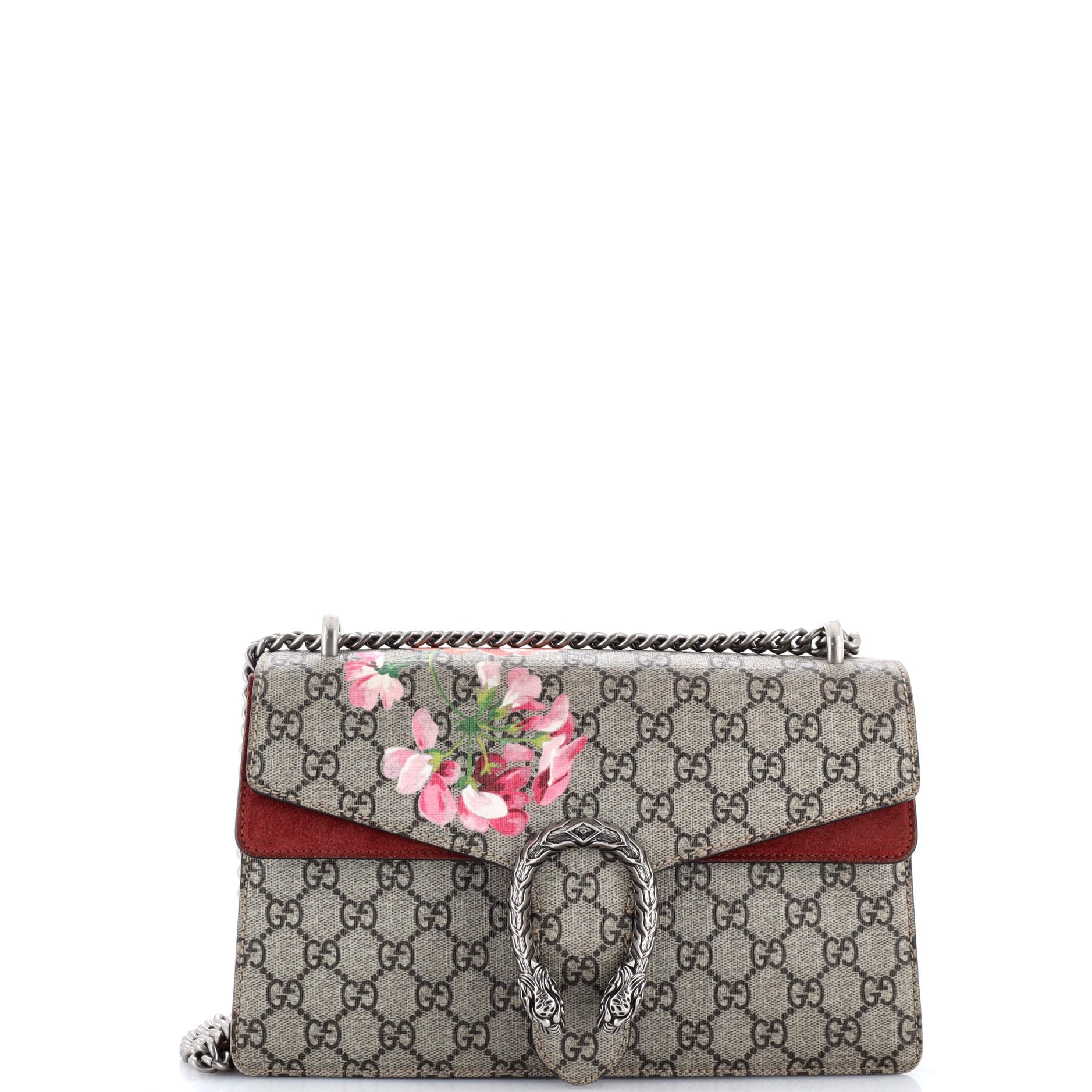 Dionysus Bag Blooms Print GG Coated Canvas Small