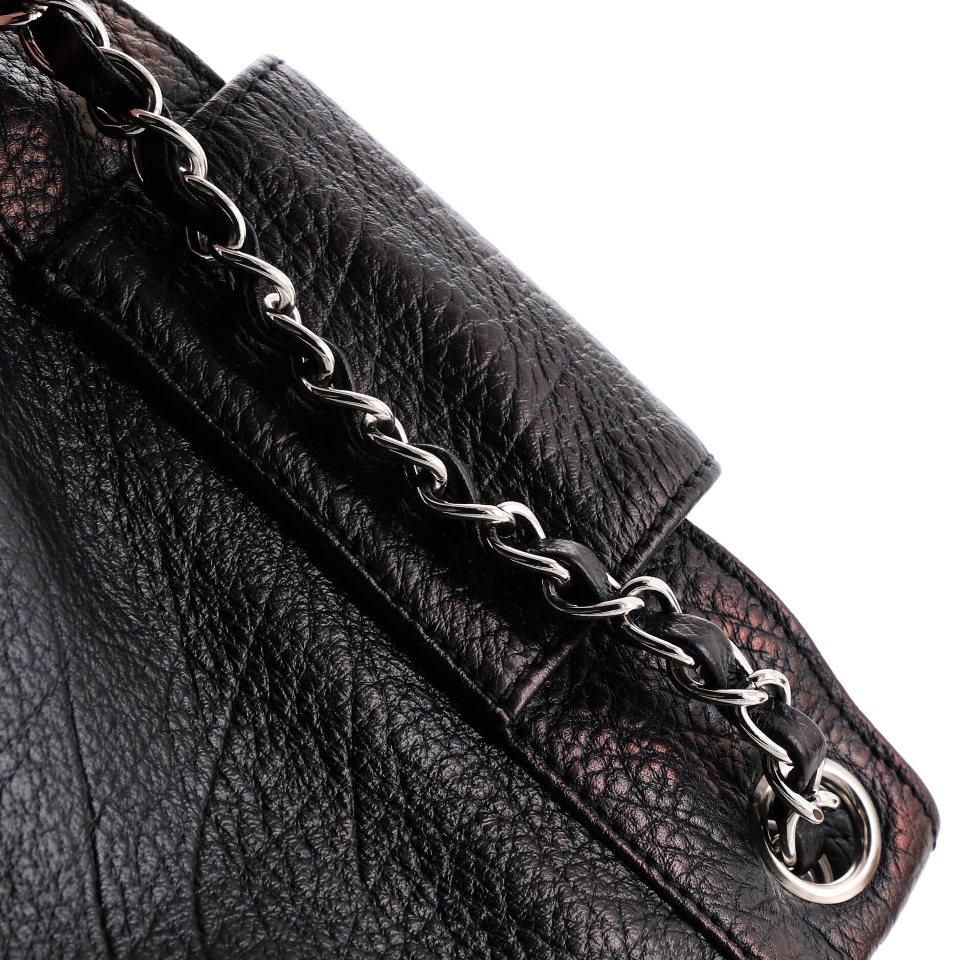 Mademoiselle Lock Accordion Shoulder Bag Leather Small