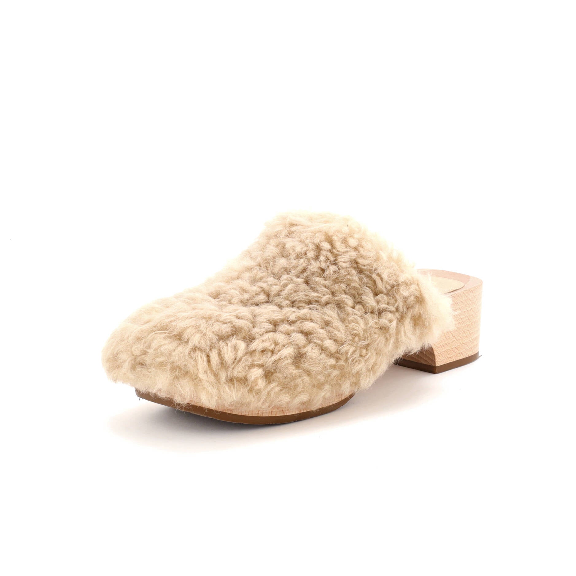 Women's Clogs Shearling and Wood