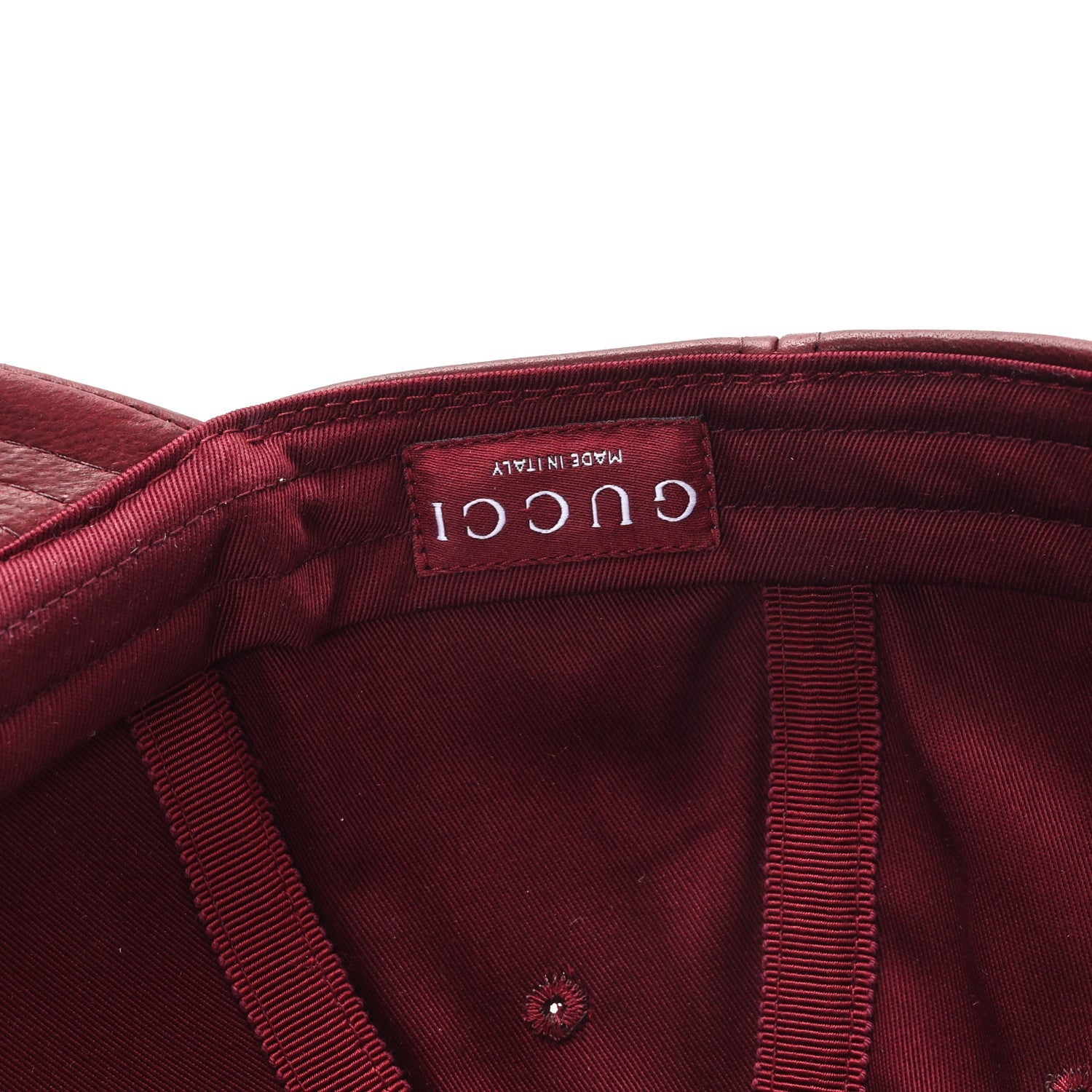 Nappa GG Baseball Hat M Burgundy