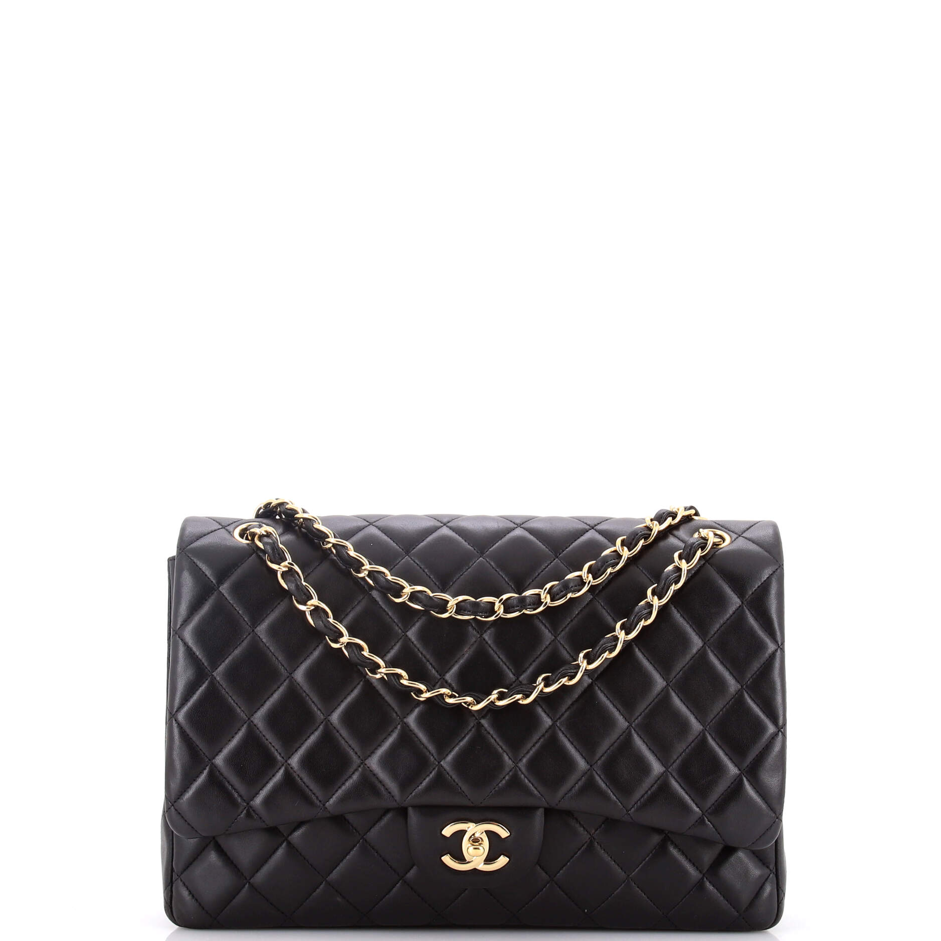 Classic Single Flap Bag Quilted Lambskin Maxi