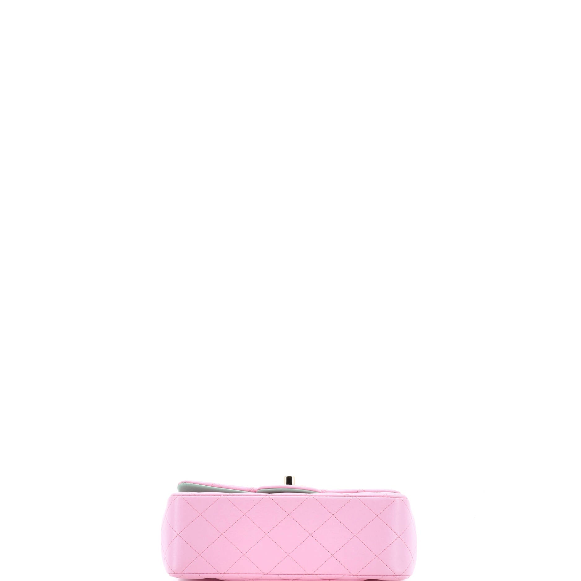 Classic Single Flap Top Handle Bag Quilted Lambskin Mini