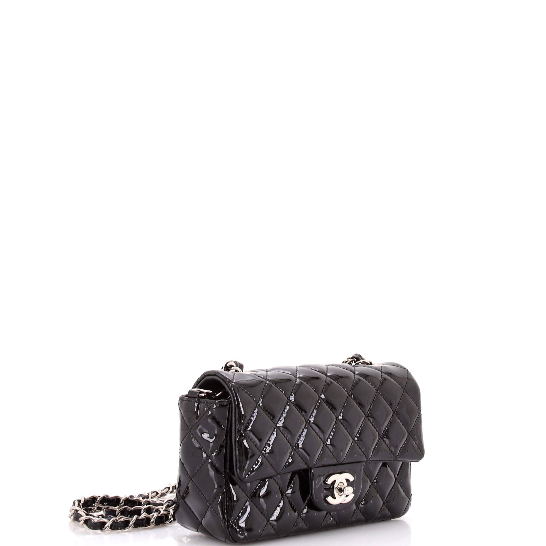 Classic Single Flap Bag Quilted Patent Mini
