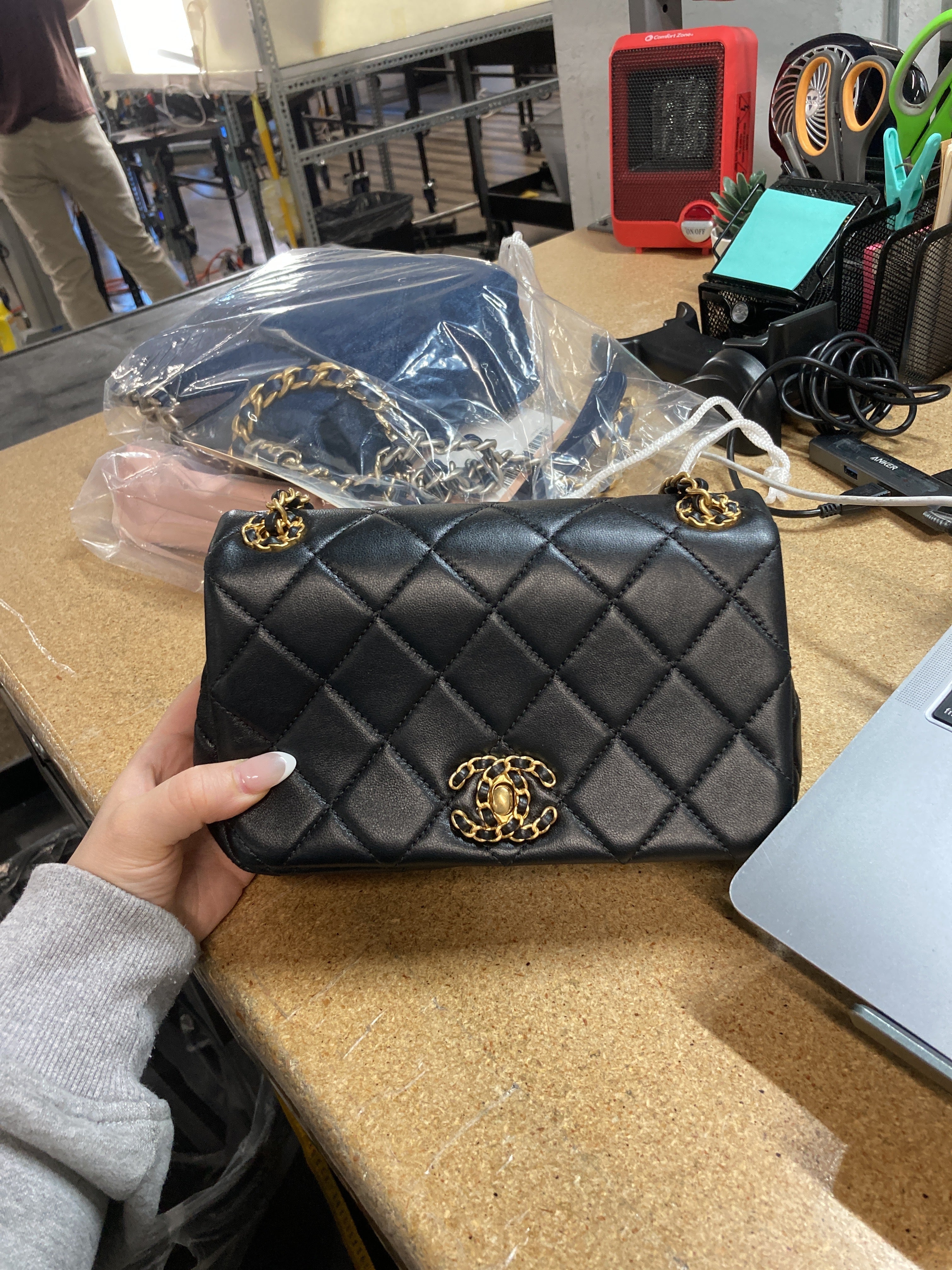 Chain Infinity Flap Bag Quilted Lambskin Mini