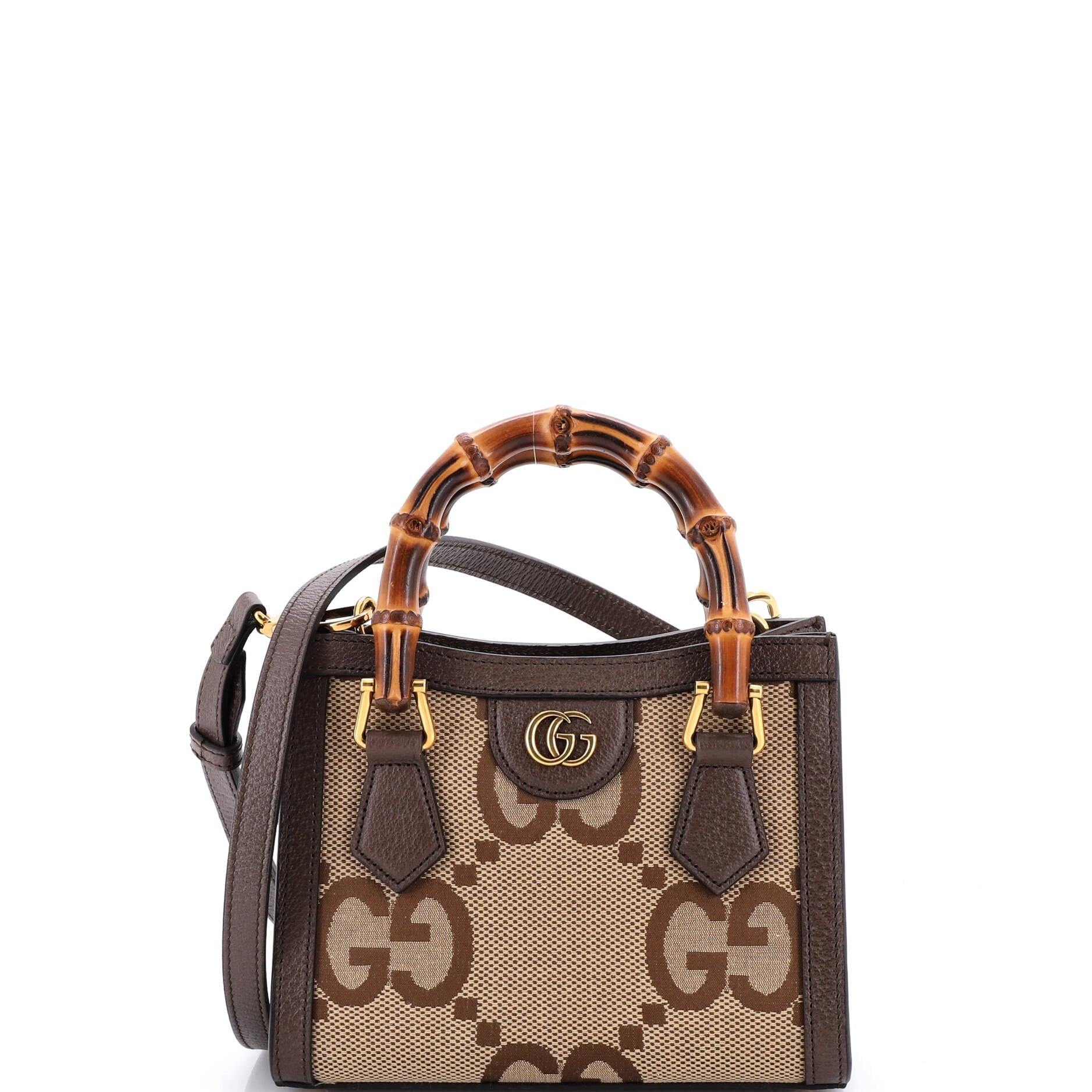 Diana NM Bamboo Handle Tote Jumbo GG Canvas Mini