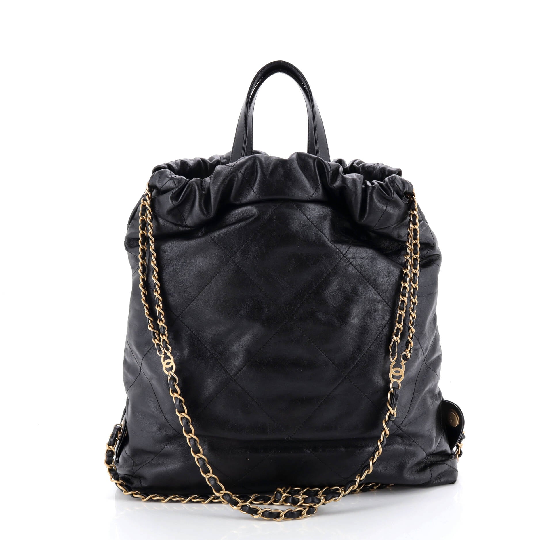 22 Chain Backpack Quilted Calfskin Large