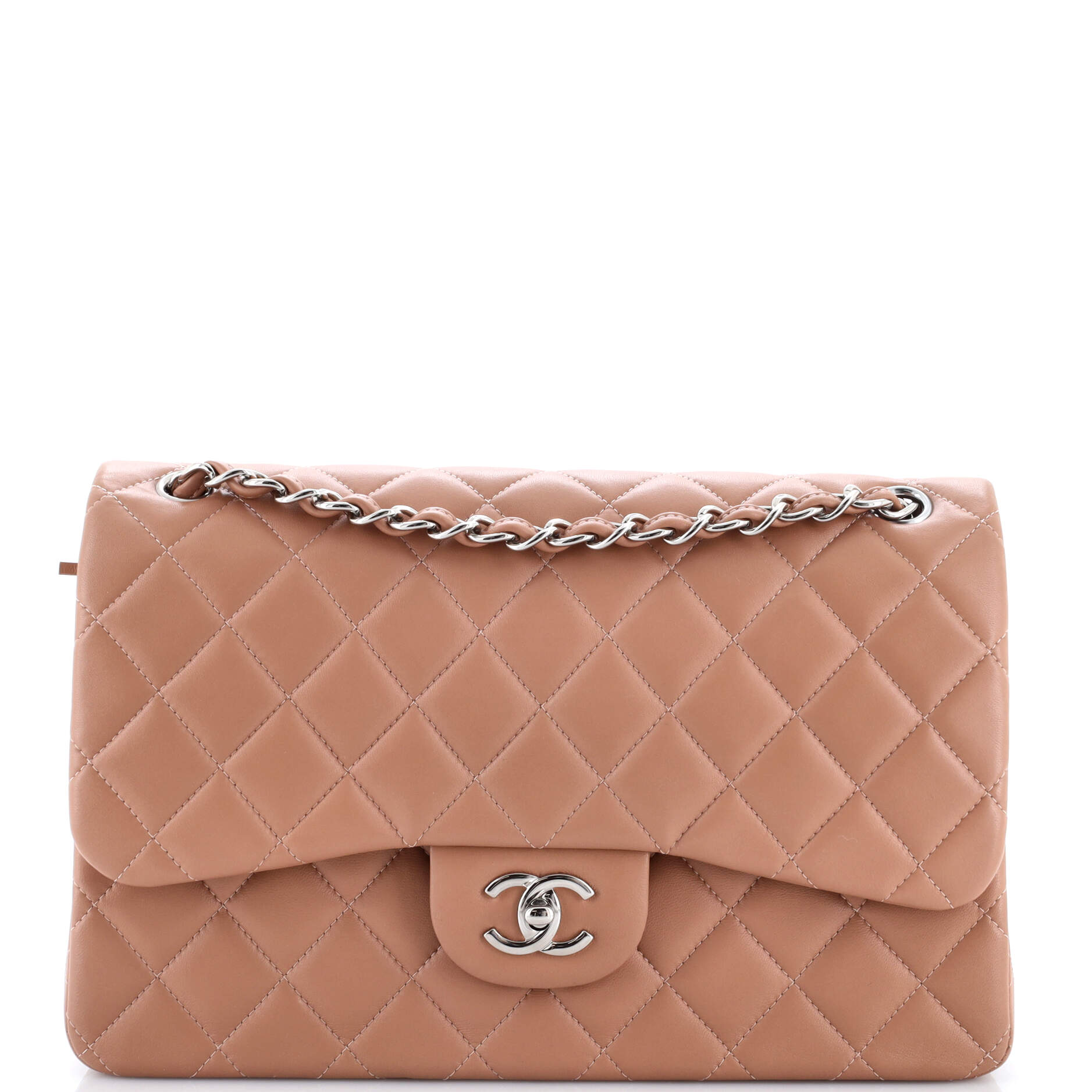 Classic Double Flap Bag Quilted Lambskin Jumbo