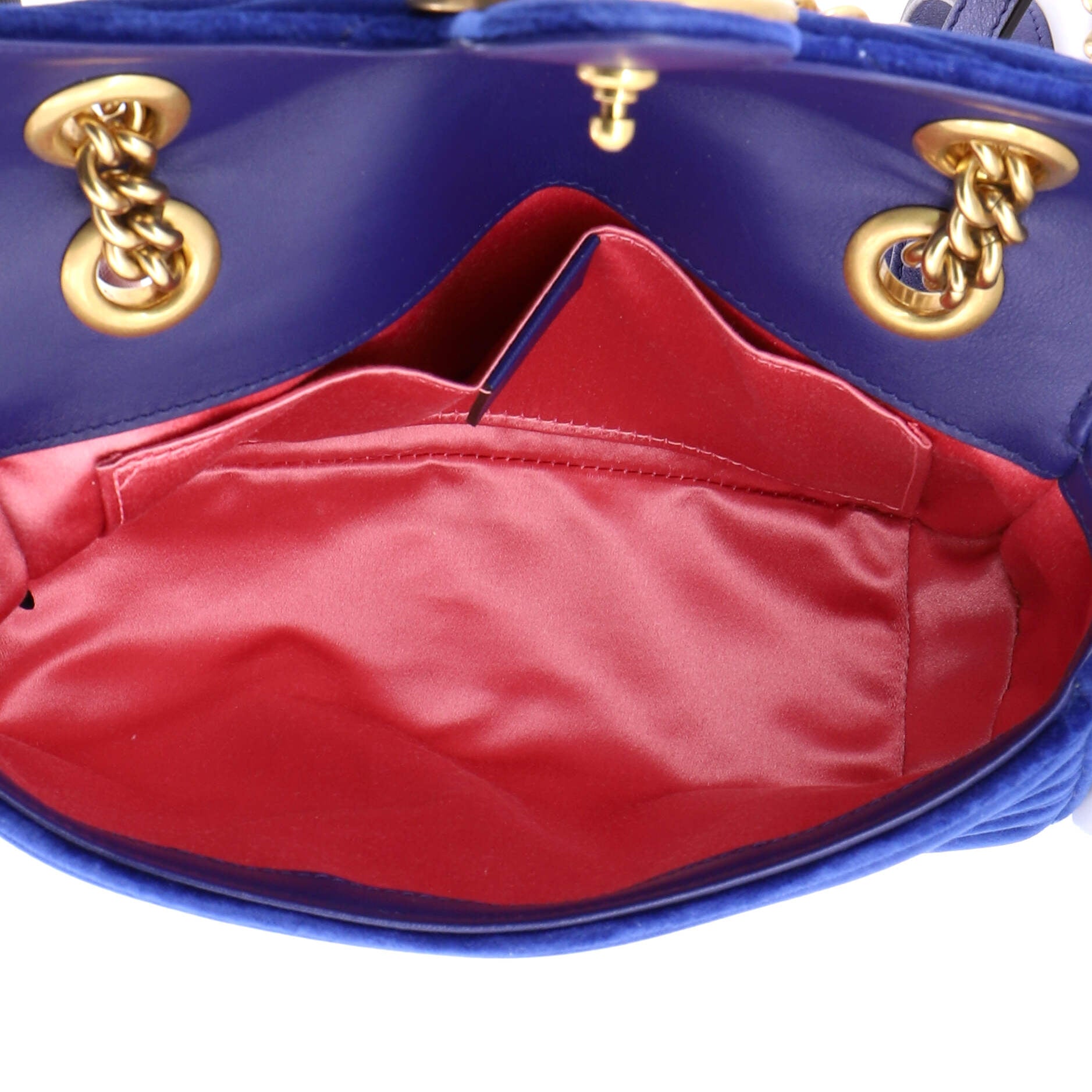 GG Marmont Flap Bag Matelasse Velvet Mini