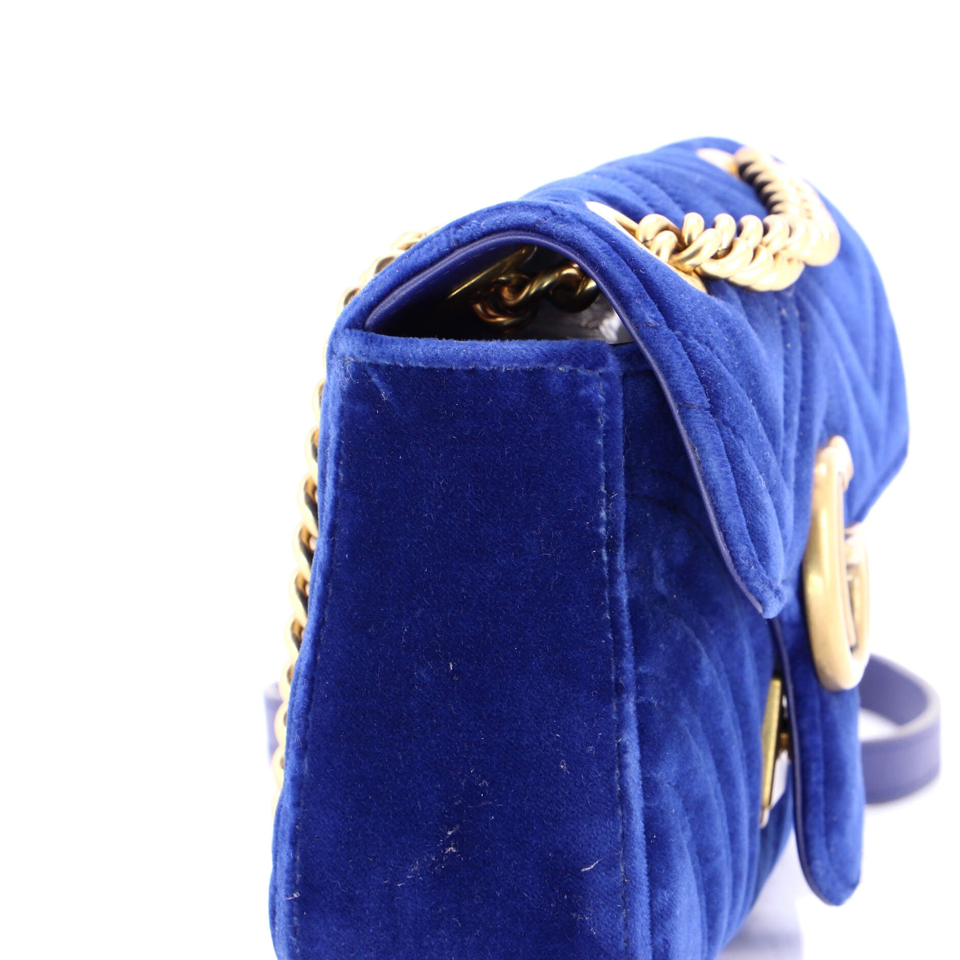 GG Marmont Flap Bag Matelasse Velvet Mini