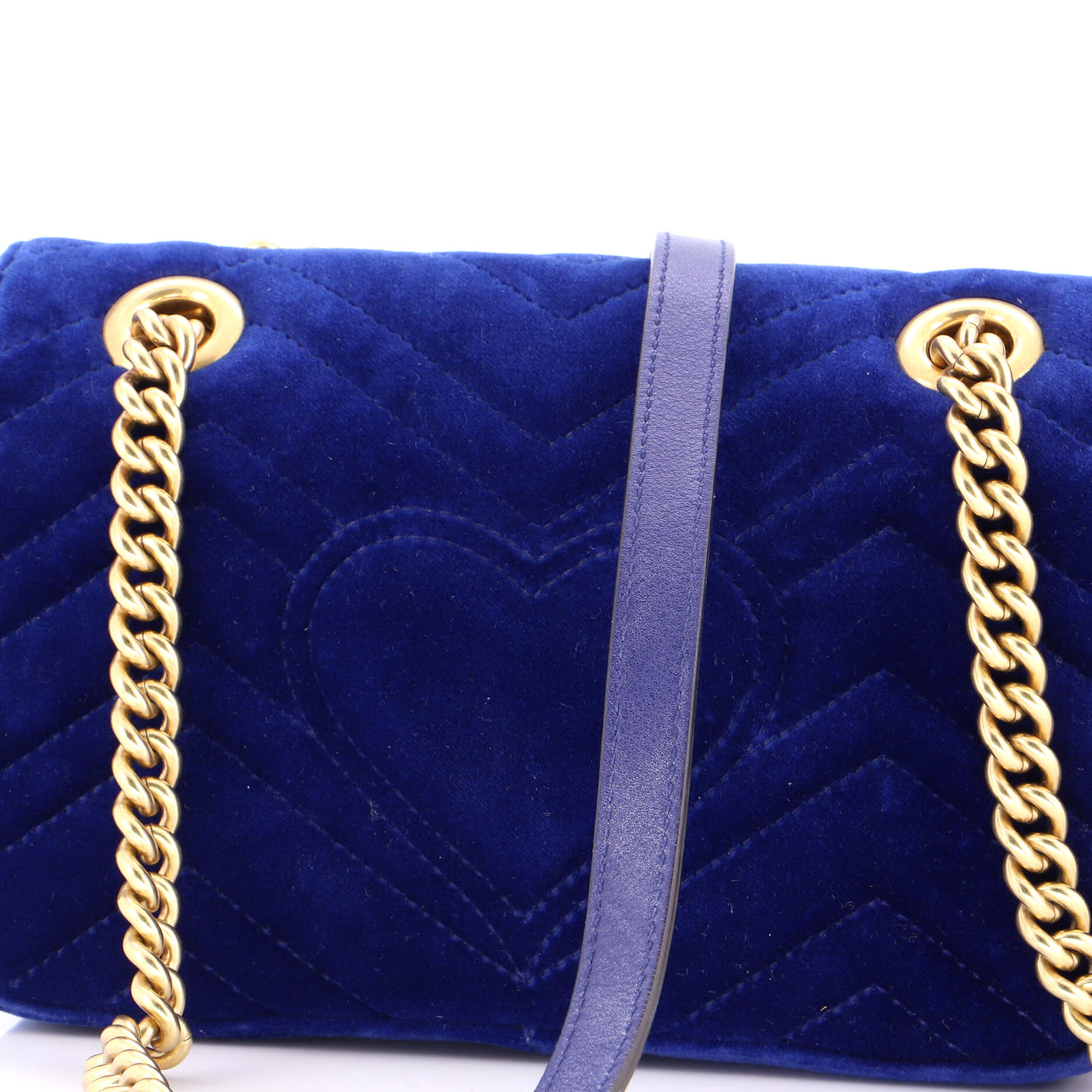GG Marmont Flap Bag Matelasse Velvet Mini